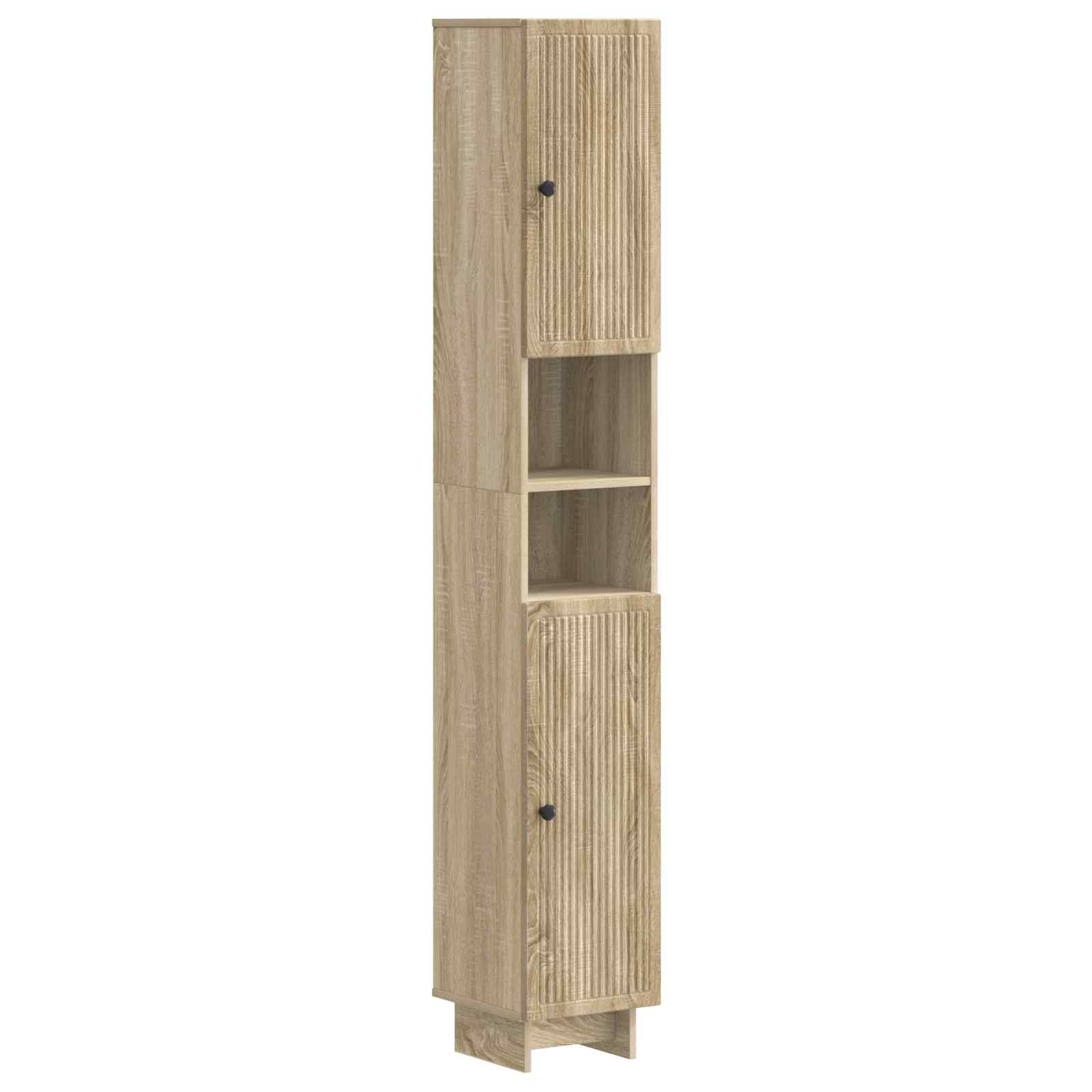 3-delige badkamerkast set EDE Sonoma Eiken Bewerkt hout is nu te koop bij PeponiXL, paradijselijk wonen!