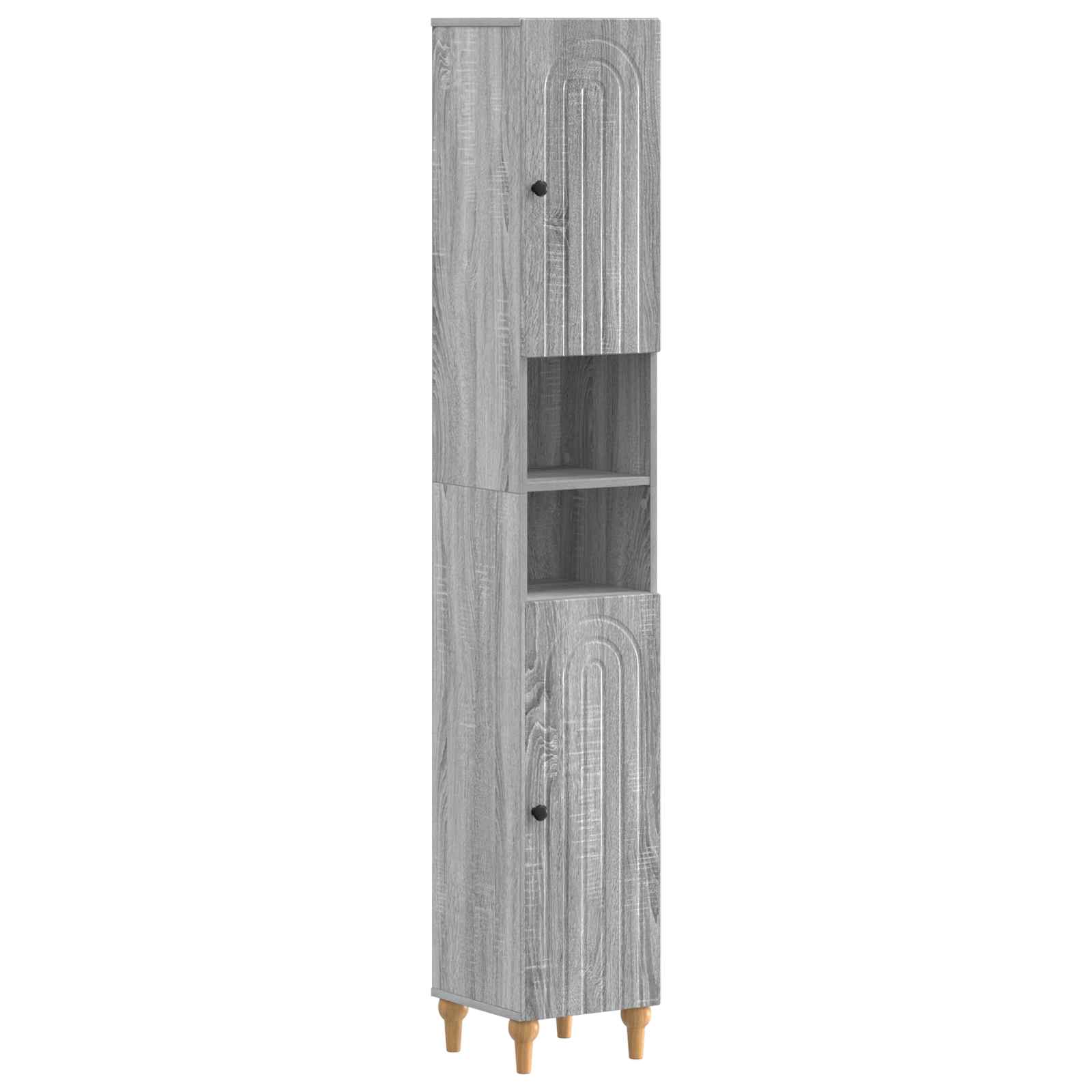 3-delige badkamerkast set ALKMAAR Grijs Sonoma Bewerkt hout is nu te koop bij PeponiXL, paradijselijk wonen!