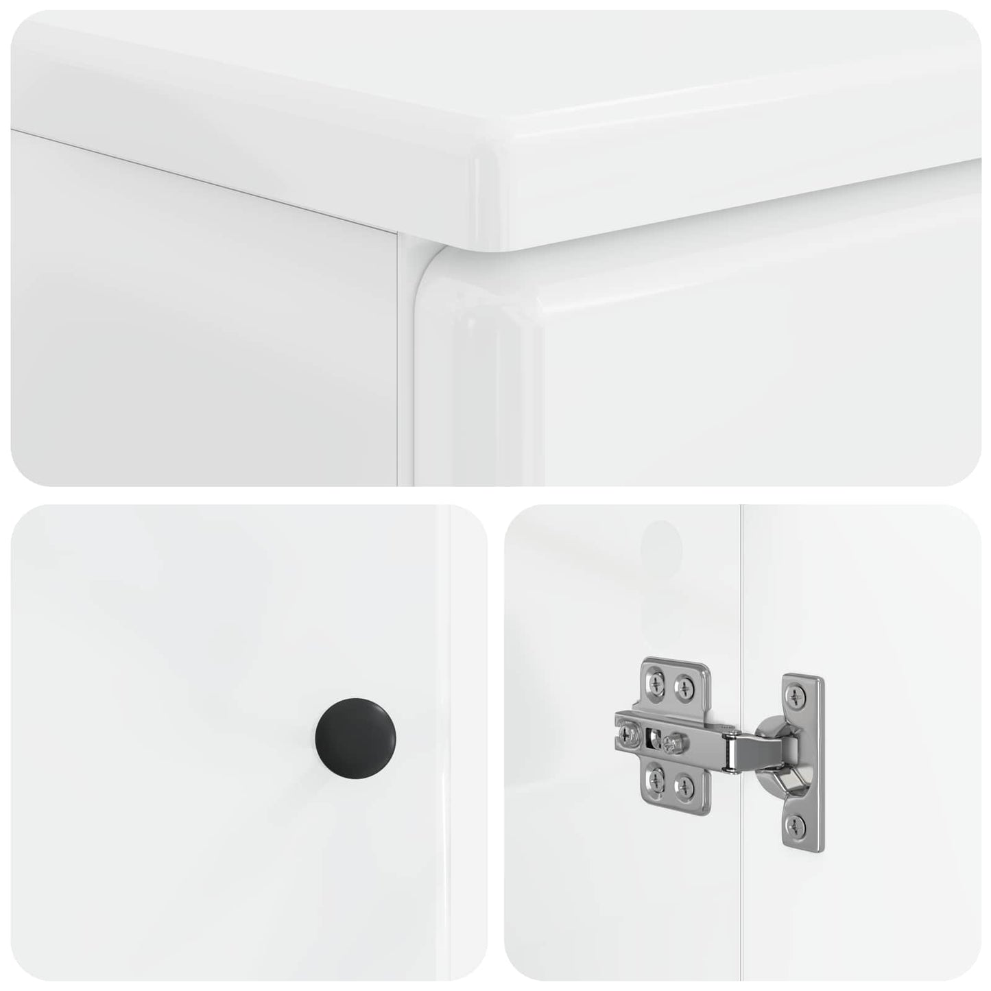 3-delige badkamerkast set BREDA Hoogglans Wit Bewerkt hout is nu te koop bij PeponiXL, paradijselijk wonen!