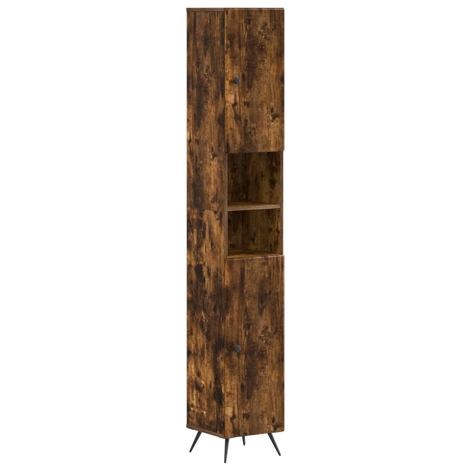 3-delige badkamerkast set BREDA Gerookt eiken Bewerkt hout is nu te koop bij PeponiXL, paradijselijk wonen!