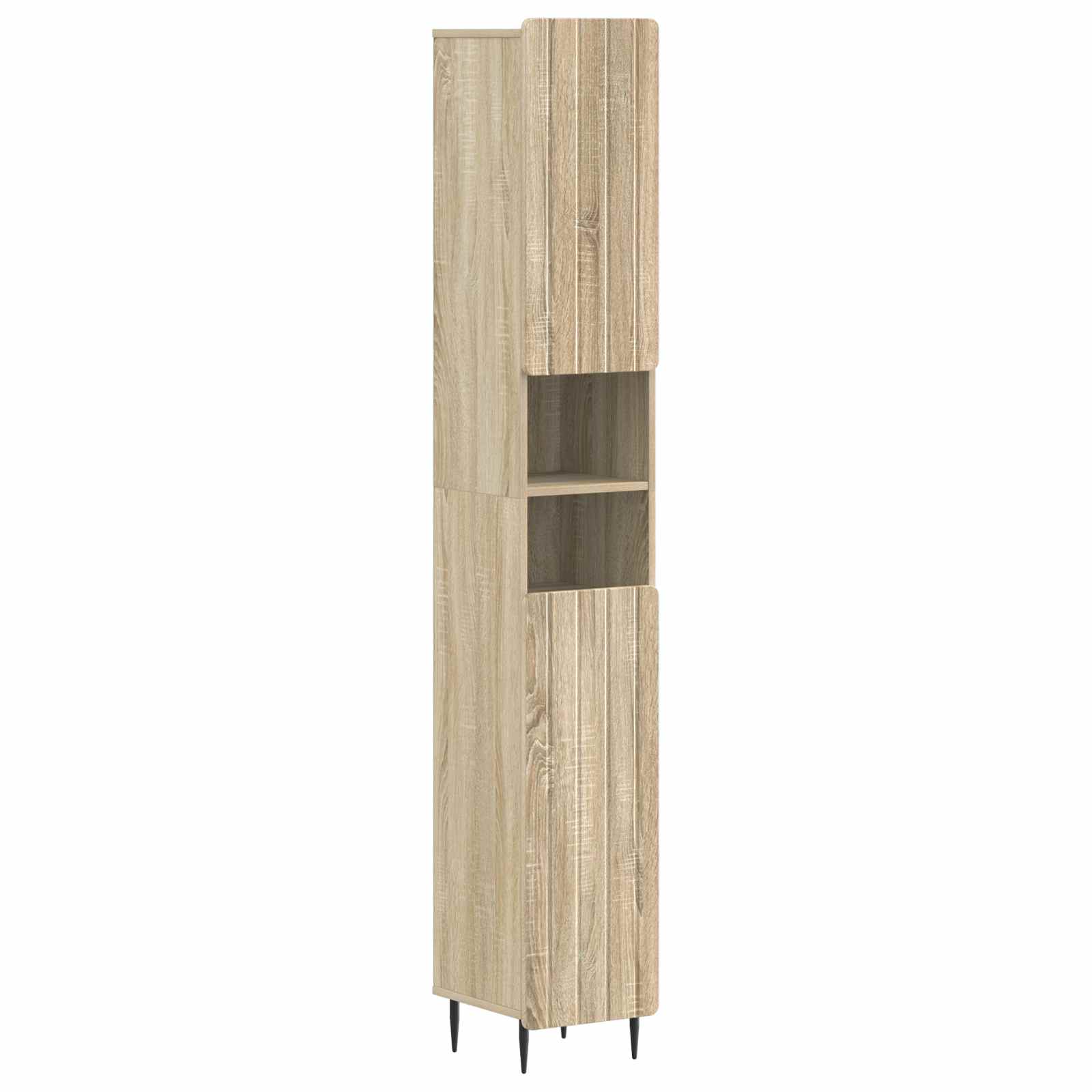 2-delige Badkamerkast Set ZWOLLE Sonoma Eiken Bewerkt hout is nu te koop bij PeponiXL, paradijselijk wonen!