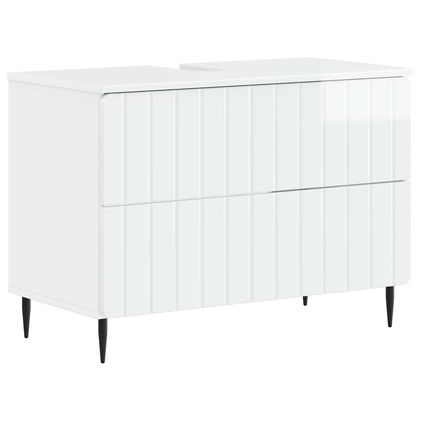 2-delige Badkamerkast Set ZWOLLE Hoogglans Wit Bewerkt hout is nu te koop bij PeponiXL, paradijselijk wonen!