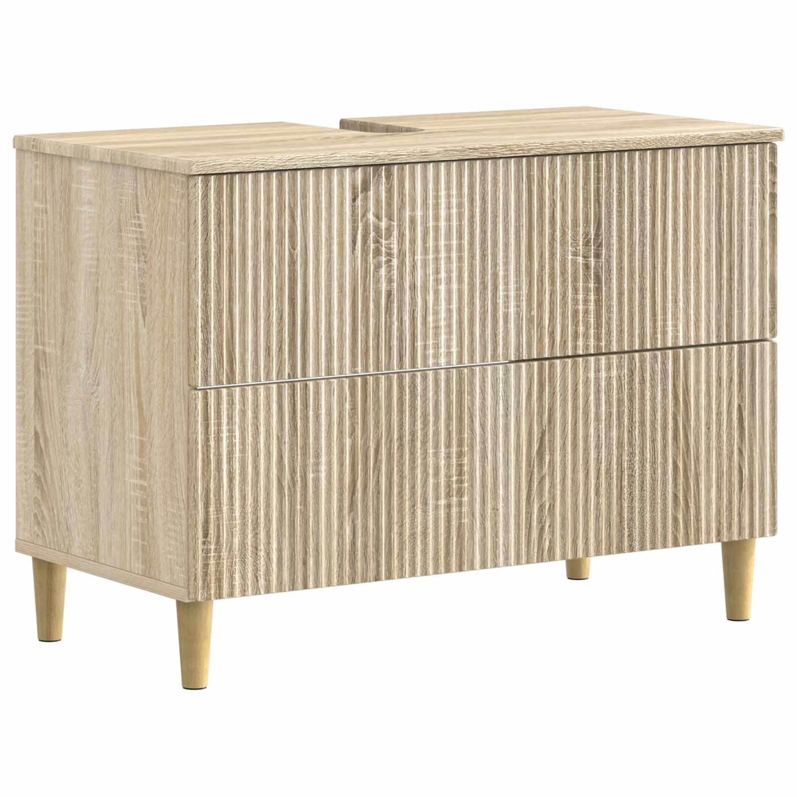 2-delige Badkamerkast Set ARNHEM Sonoma Eiken Bewerkt hout is nu te koop bij PeponiXL, paradijselijk wonen!