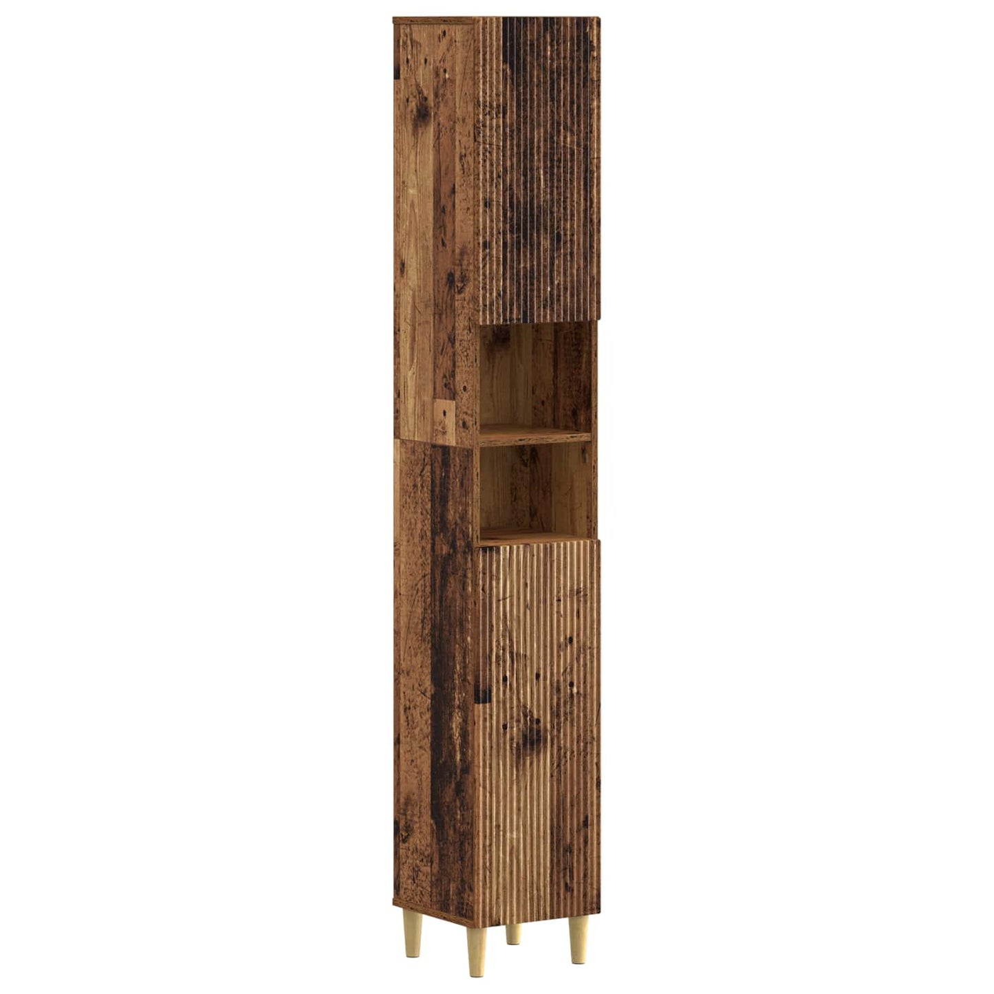 2-delige Badkamerkast Set ARNHEM Oud hout Bewerkt hout is nu te koop bij PeponiXL, paradijselijk wonen!