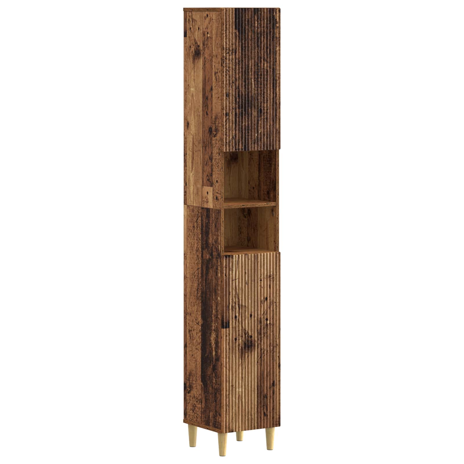 2-delige Badkamerkast Set ARNHEM Oud hout Bewerkt hout is nu te koop bij PeponiXL, paradijselijk wonen!