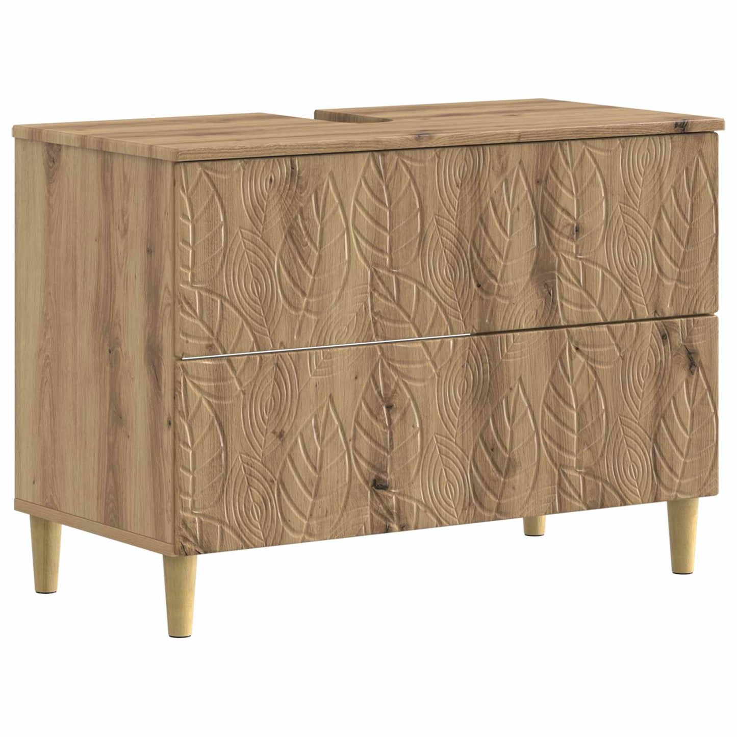 2-delige Badkamerkast Set DELFT Artisanaal eiken Bewerkt hout is nu te koop bij PeponiXL, paradijselijk wonen!