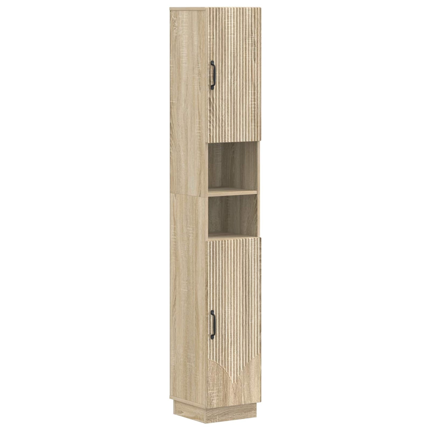 2-delige Badkamerkast Set HOORN Sonoma Eiken Bewerkt hout is nu te koop bij PeponiXL, paradijselijk wonen!