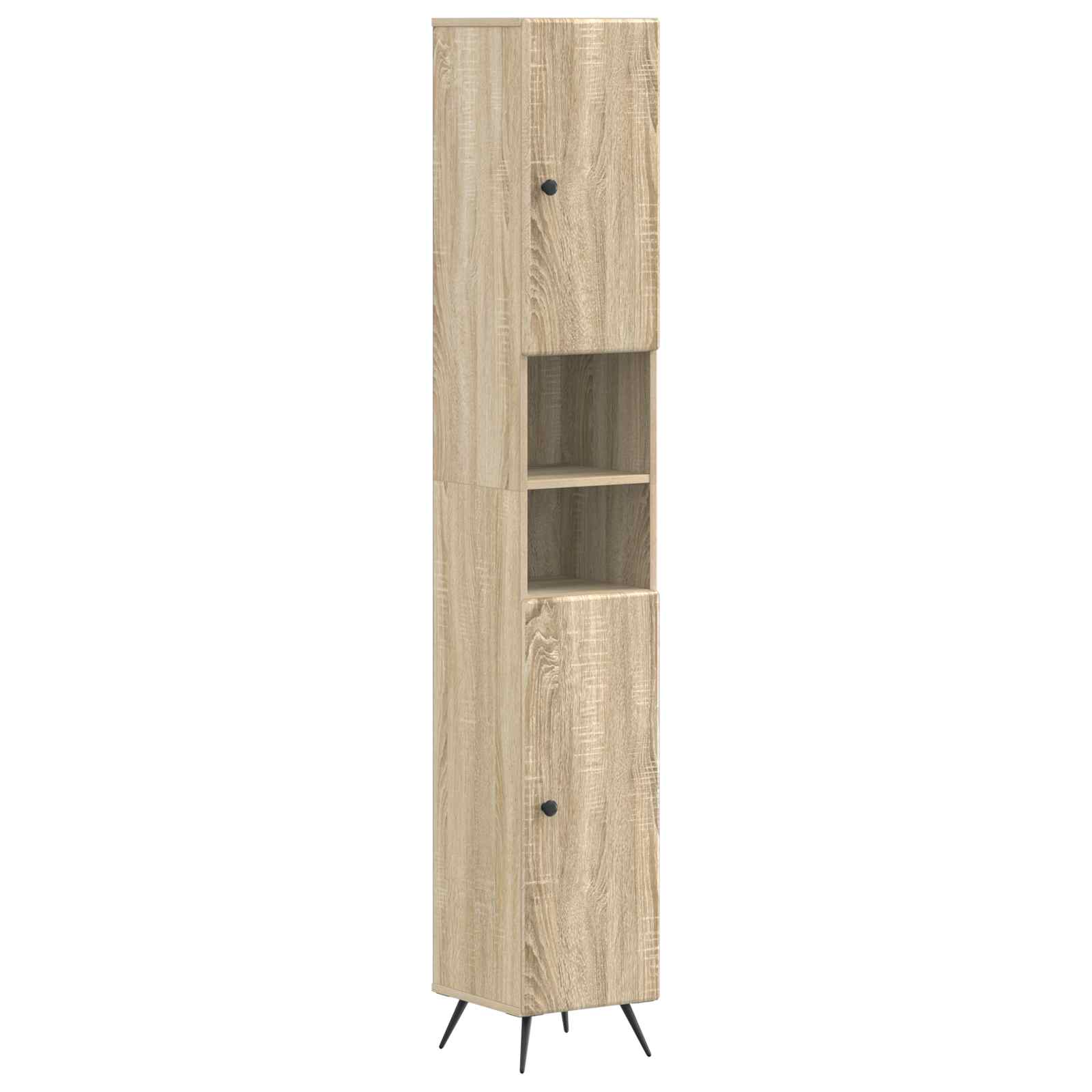 2-delige Badkamerkast Set BREDA Sonoma Eiken Bewerkt hout is nu te koop bij PeponiXL, paradijselijk wonen!