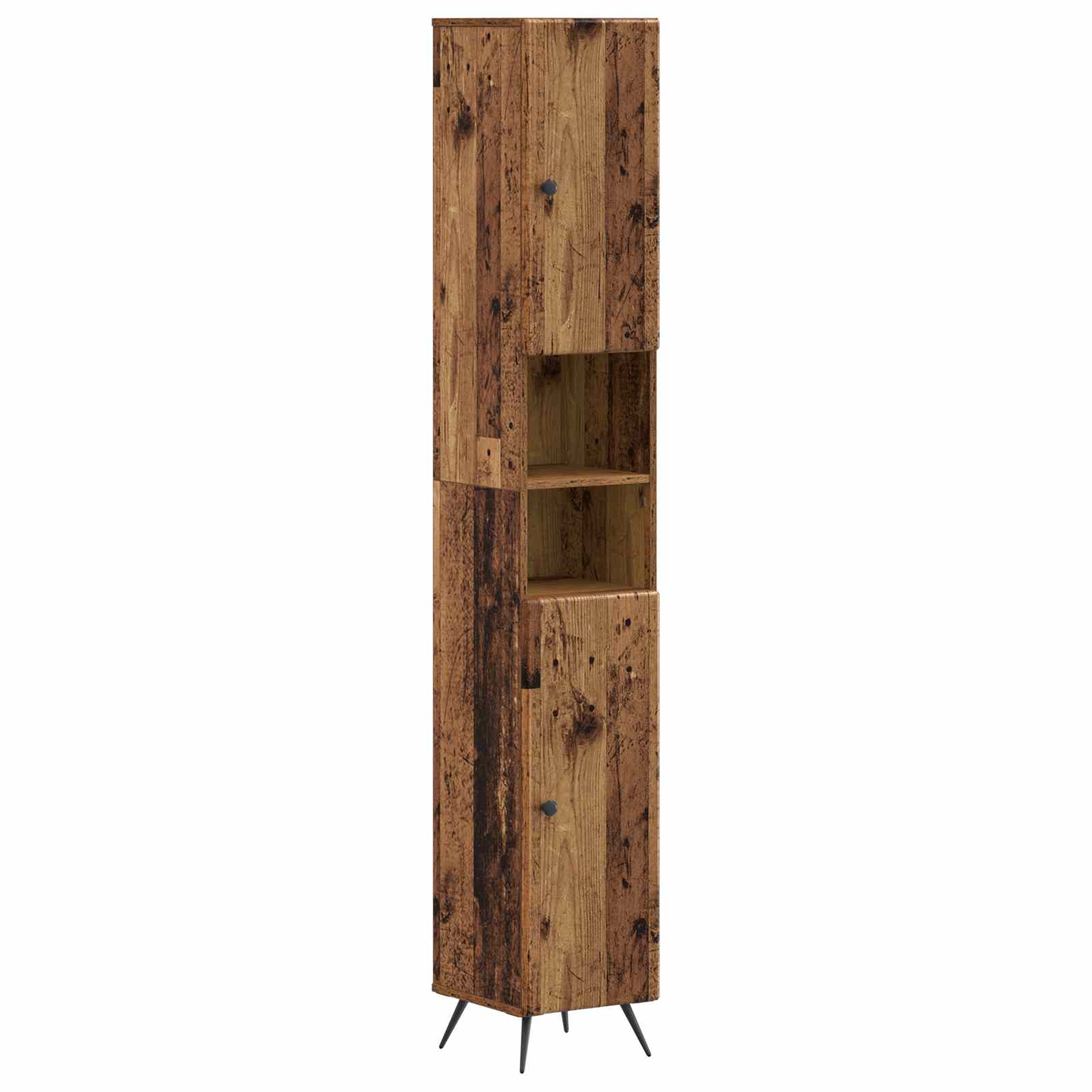 2-delige Badkamerkast Set BREDA Oud hout Bewerkt hout is nu te koop bij PeponiXL, paradijselijk wonen!