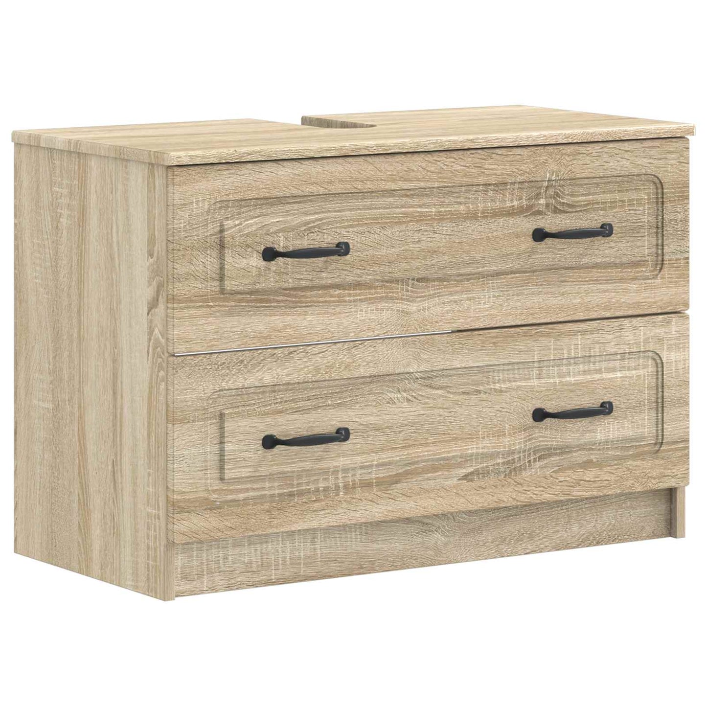 2-delige Badkamerkast Set UTRECHT Sonoma Eiken Bewerkt hout is nu te koop bij PeponiXL, paradijselijk wonen!