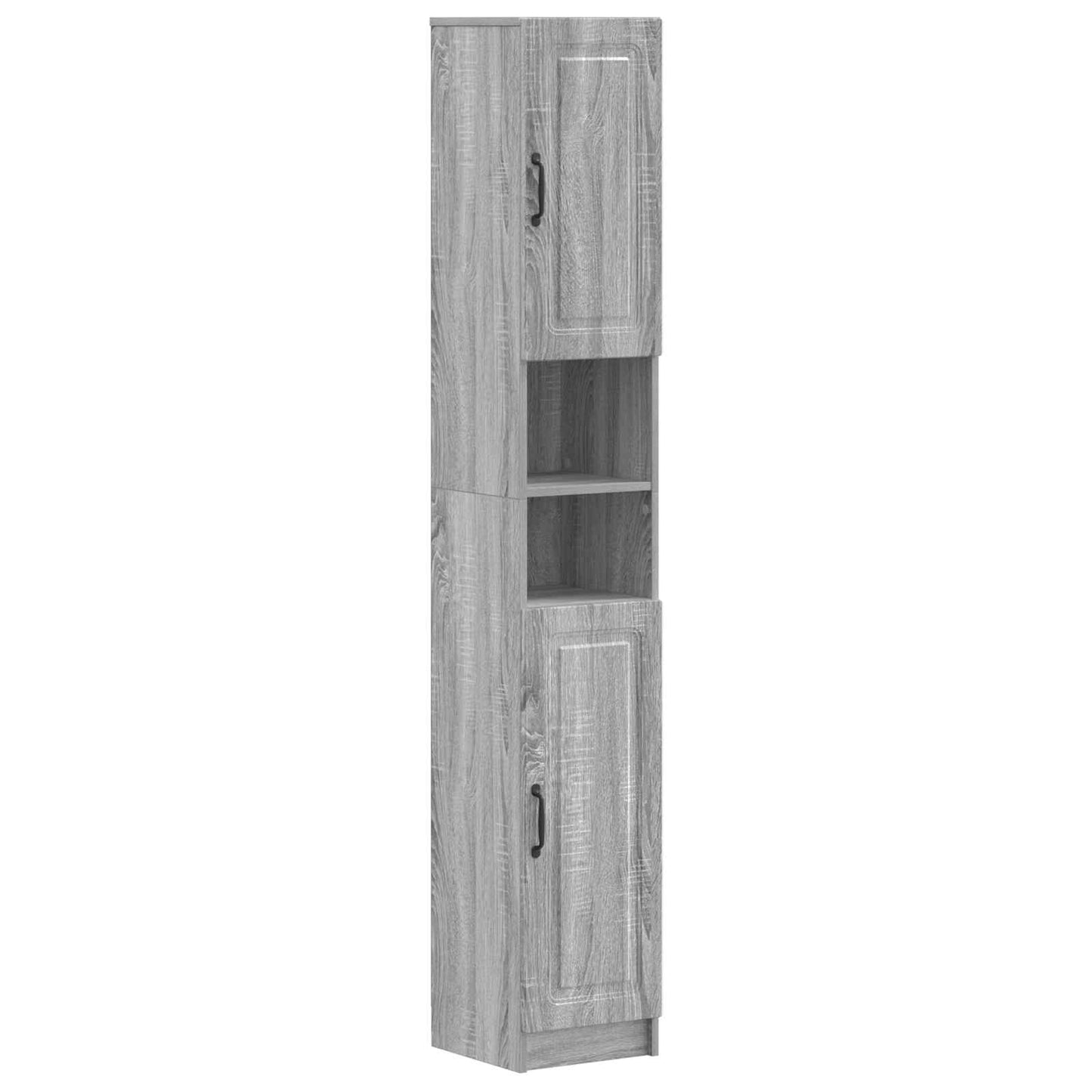 2-delige Badkamerkast Set UTRECHT Grijs Sonoma Bewerkt hout is nu te koop bij PeponiXL, paradijselijk wonen!