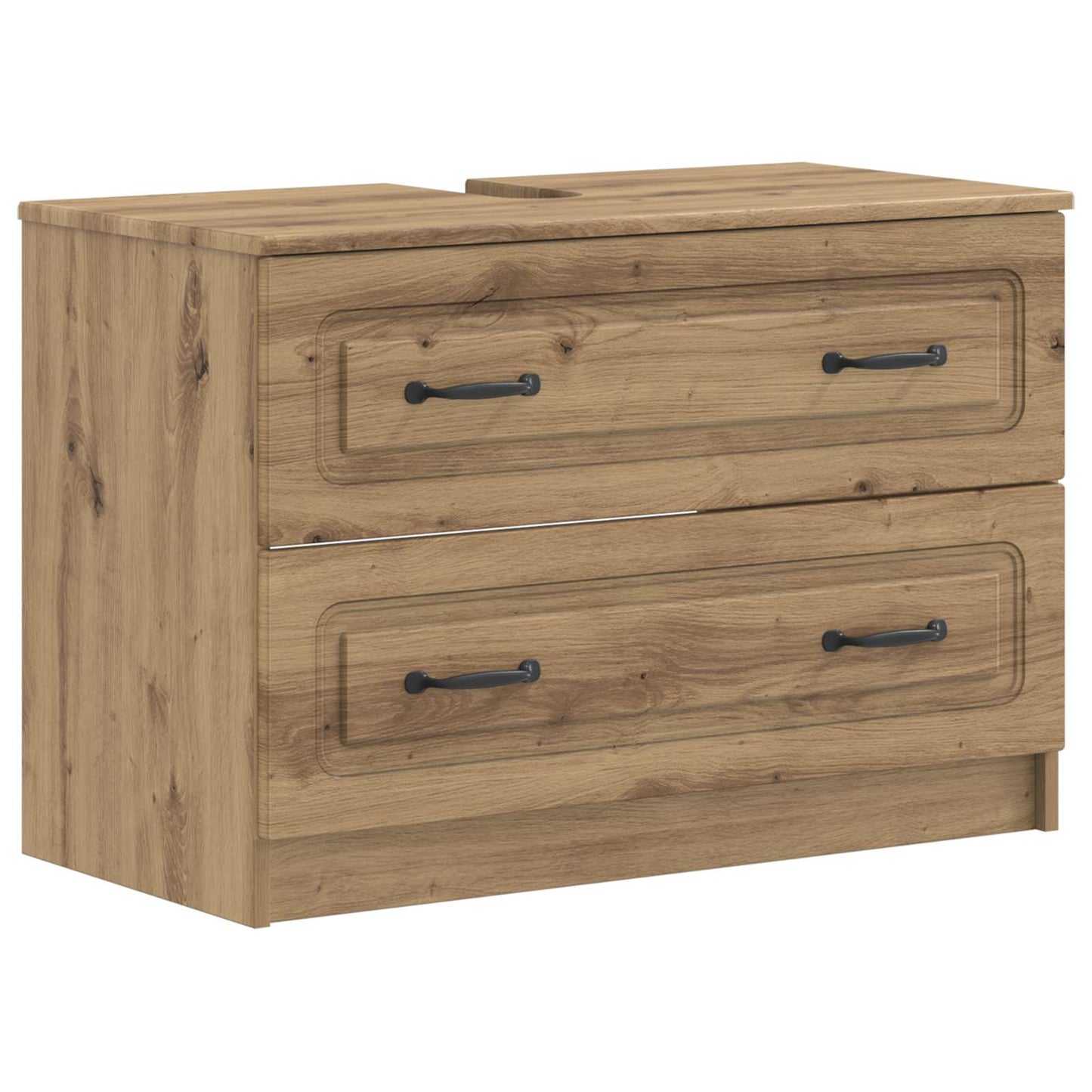 2-delige Badkamerkast Set UTRECHT Artisanaal eiken Bewerkt hout is nu te koop bij PeponiXL, paradijselijk wonen!
