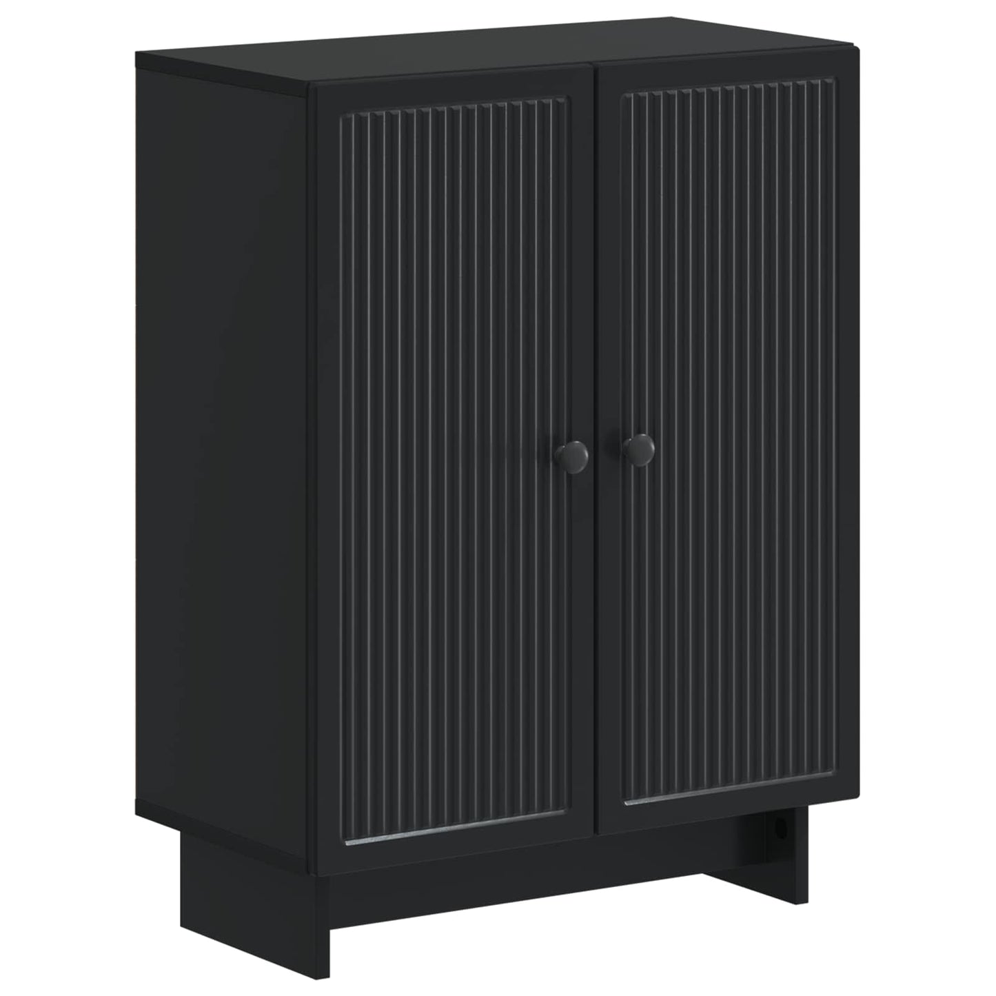 2-delige Badkamerkast Set EDE Zwart Bewerkt hout is nu te koop bij PeponiXL, paradijselijk wonen!