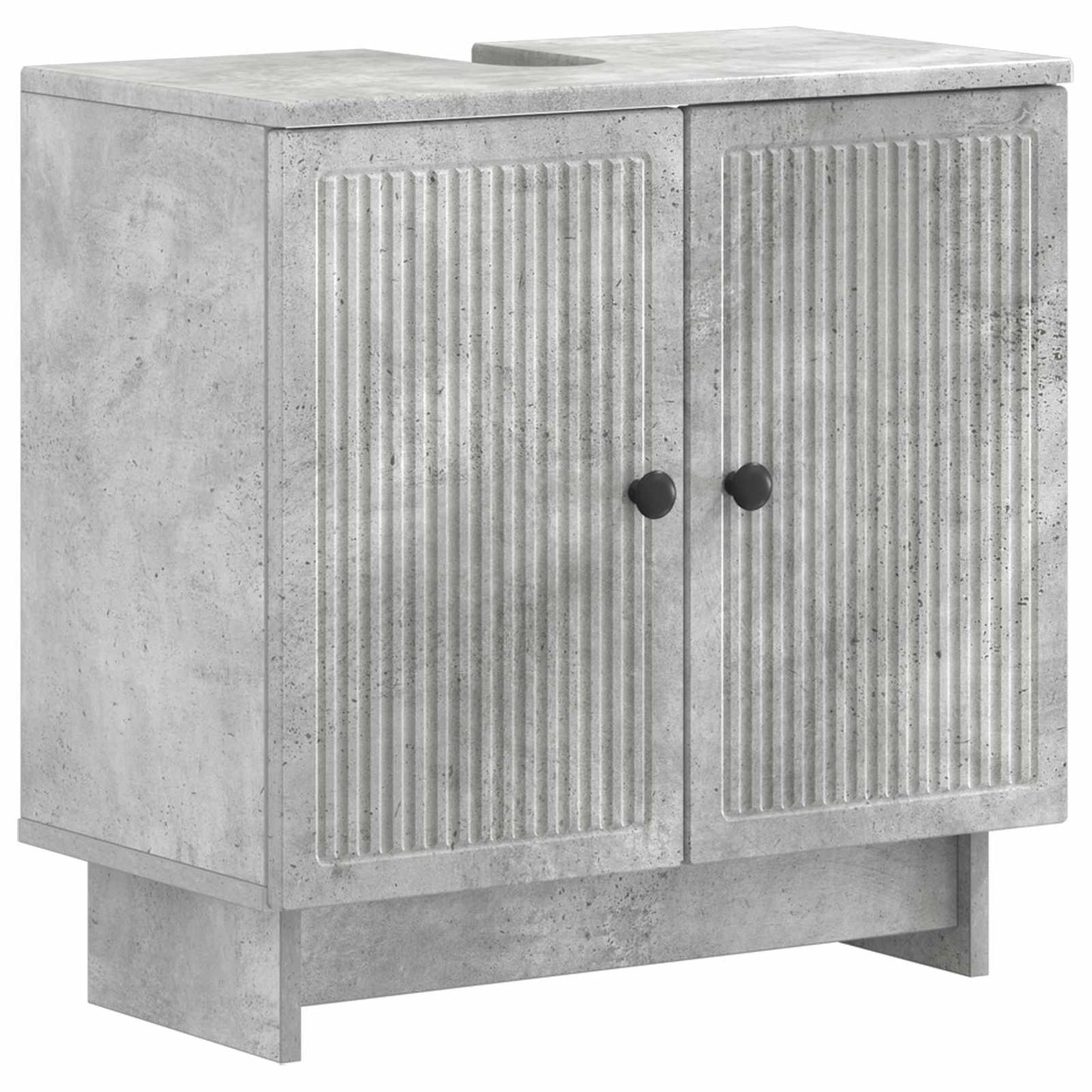 2-delige Badkamerkast Set EDE Betongrijs Bewerkt hout is nu te koop bij PeponiXL, paradijselijk wonen!