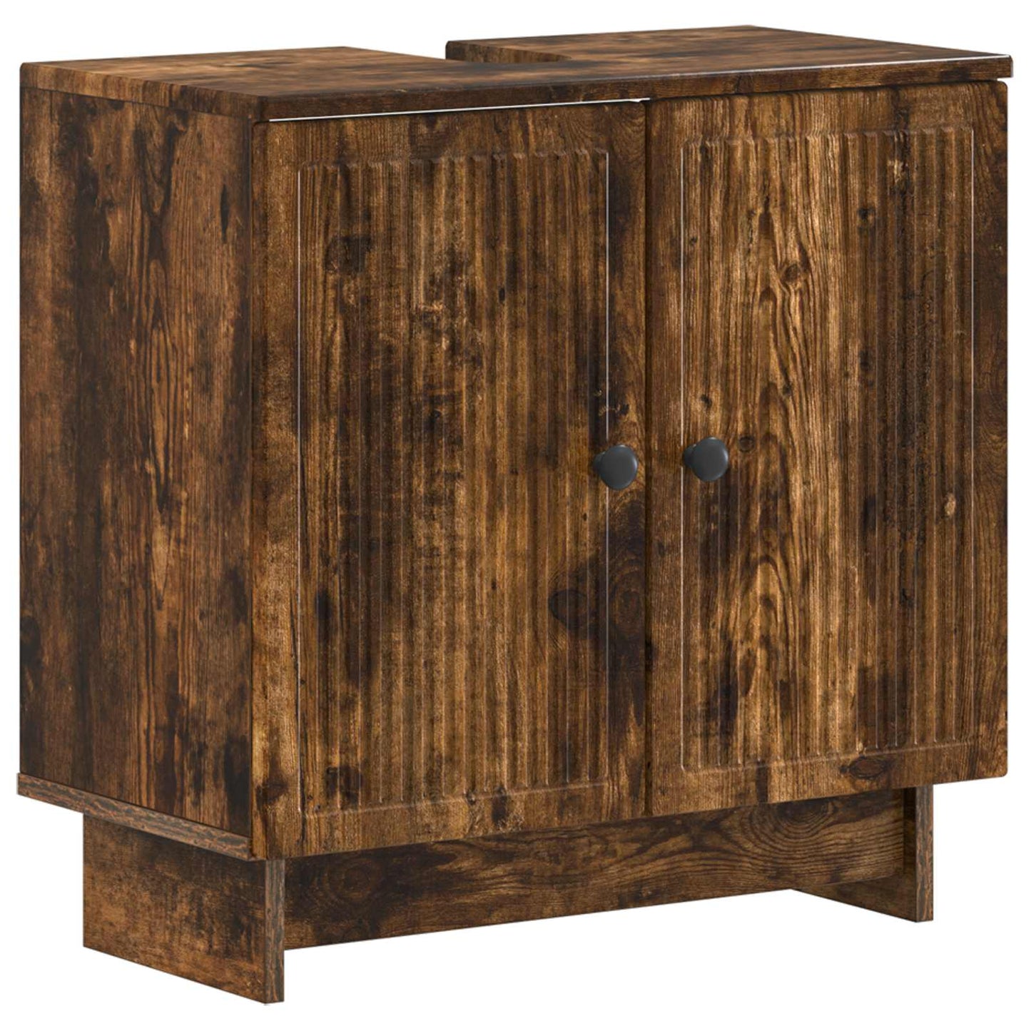 2-delige Badkamerkast Set EDE Gerookt eiken Bewerkt hout is nu te koop bij PeponiXL, paradijselijk wonen!