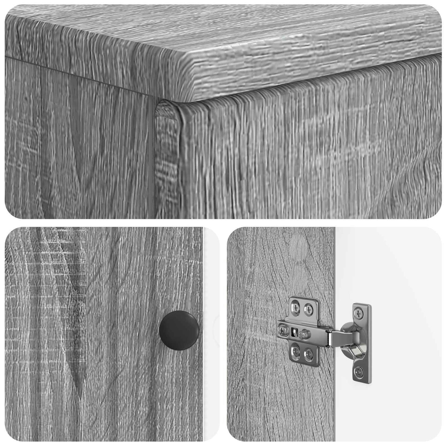 2-delige Badkamerkast Set ALKMAAR Grijs Sonoma Bewerkt hout is nu te koop bij PeponiXL, paradijselijk wonen!