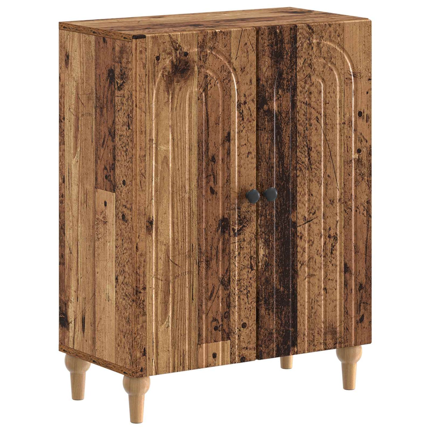 2-delige Badkamerkast Set ALKMAAR Oud hout Bewerkt hout is nu te koop bij PeponiXL, paradijselijk wonen!