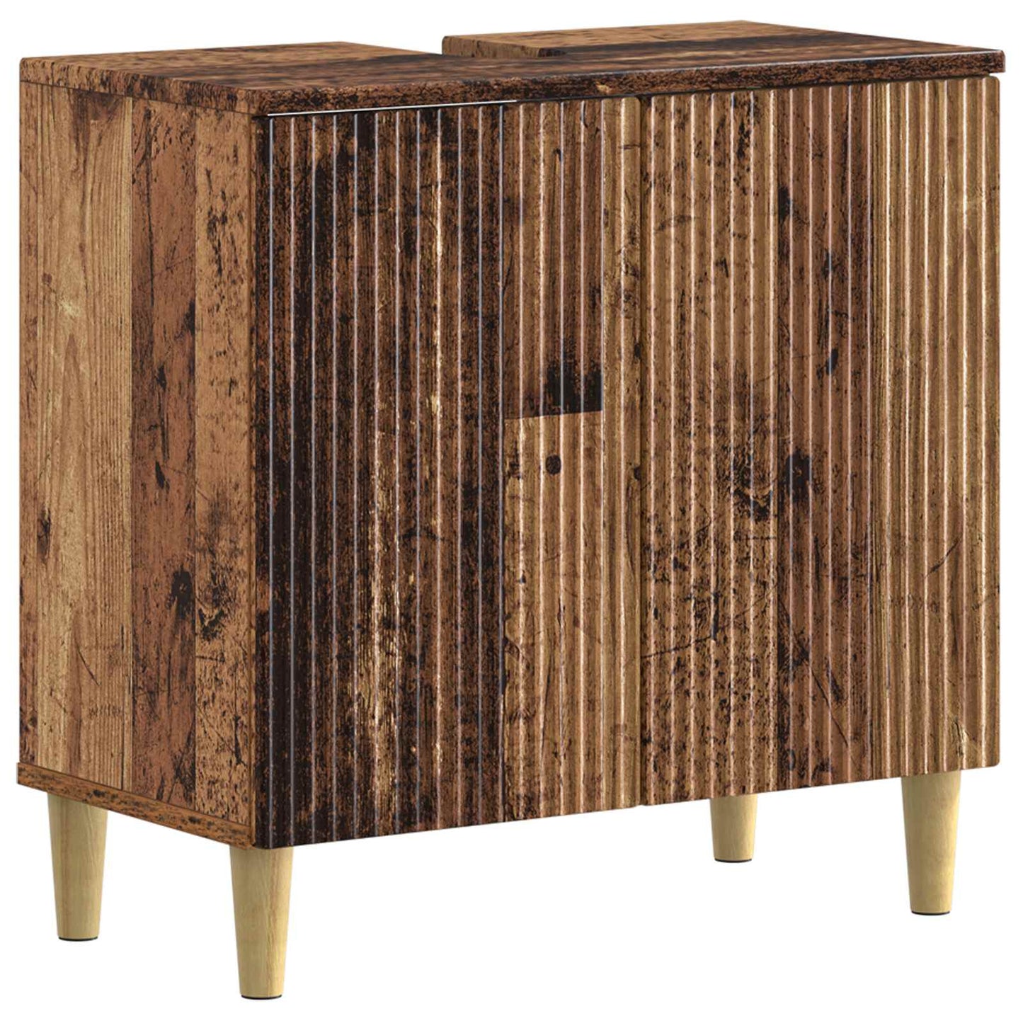 2-delige Badkamerkast Set ARNHEM Oud hout Bewerkt hout is nu te koop bij PeponiXL, paradijselijk wonen!