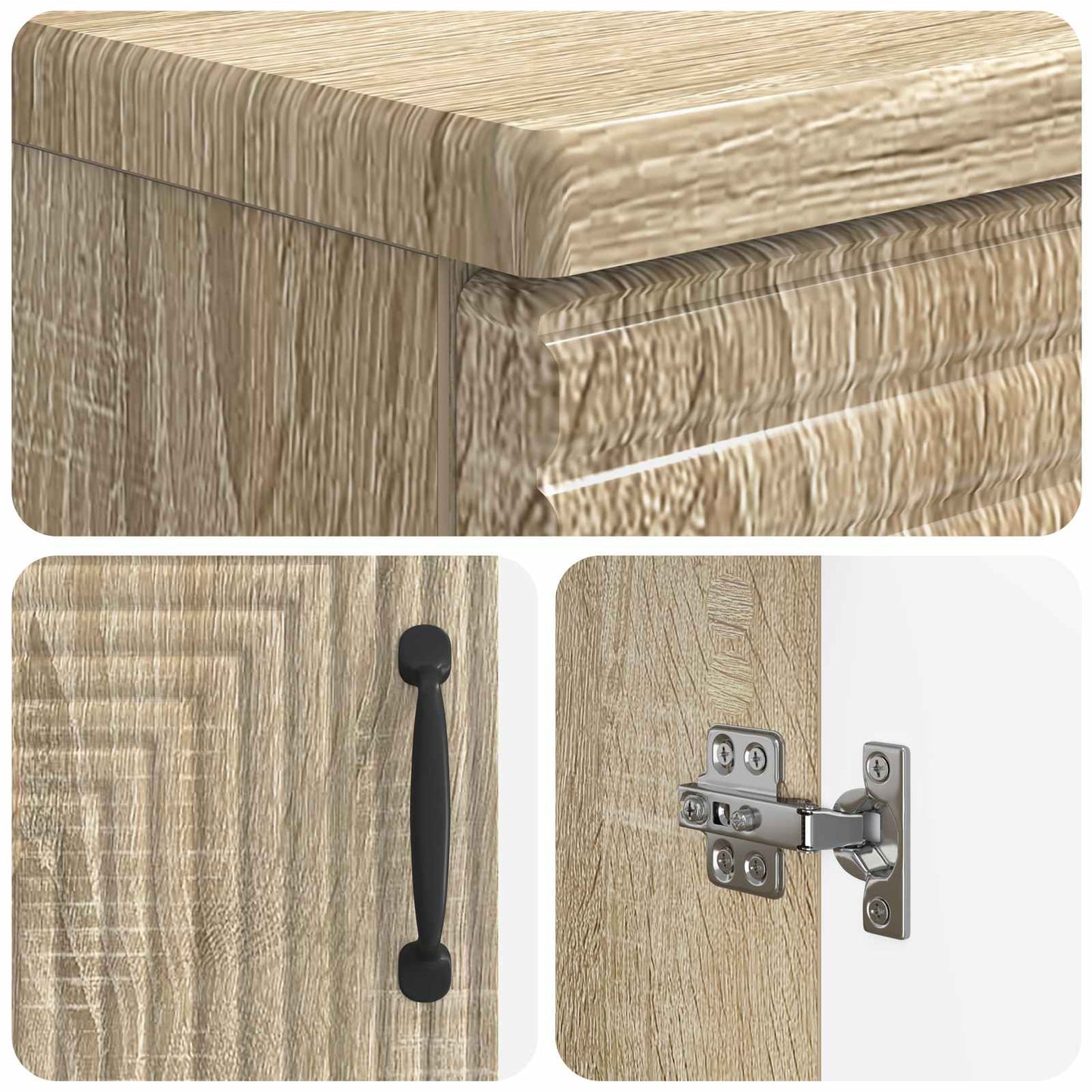 2-delige Badkamerkast Set HAARLEM Sonoma Eiken Bewerkt hout is nu te koop bij PeponiXL, paradijselijk wonen!