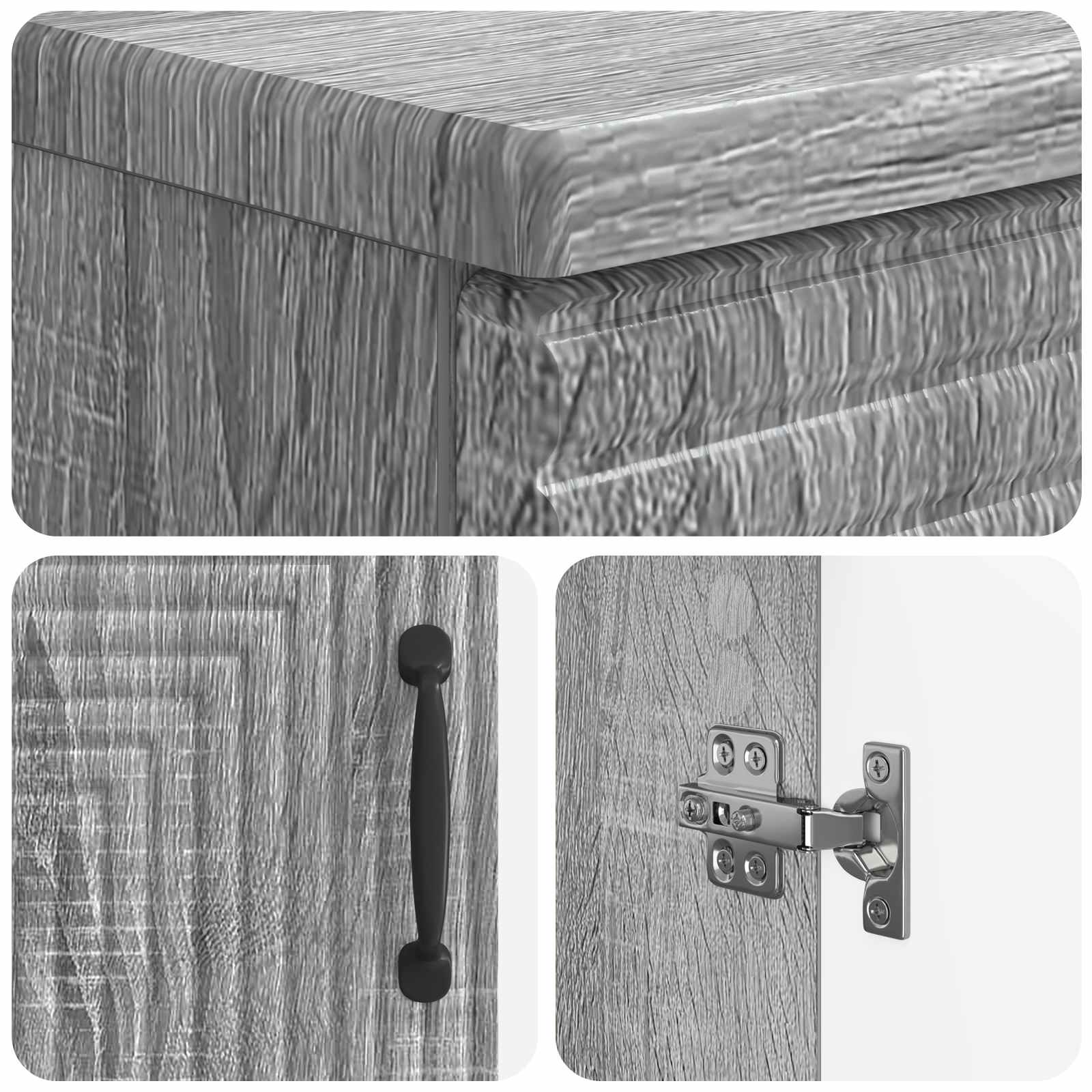 2-delige Badkamerkast Set HAARLEM Grijs Sonoma Bewerkt hout is nu te koop bij PeponiXL, paradijselijk wonen!