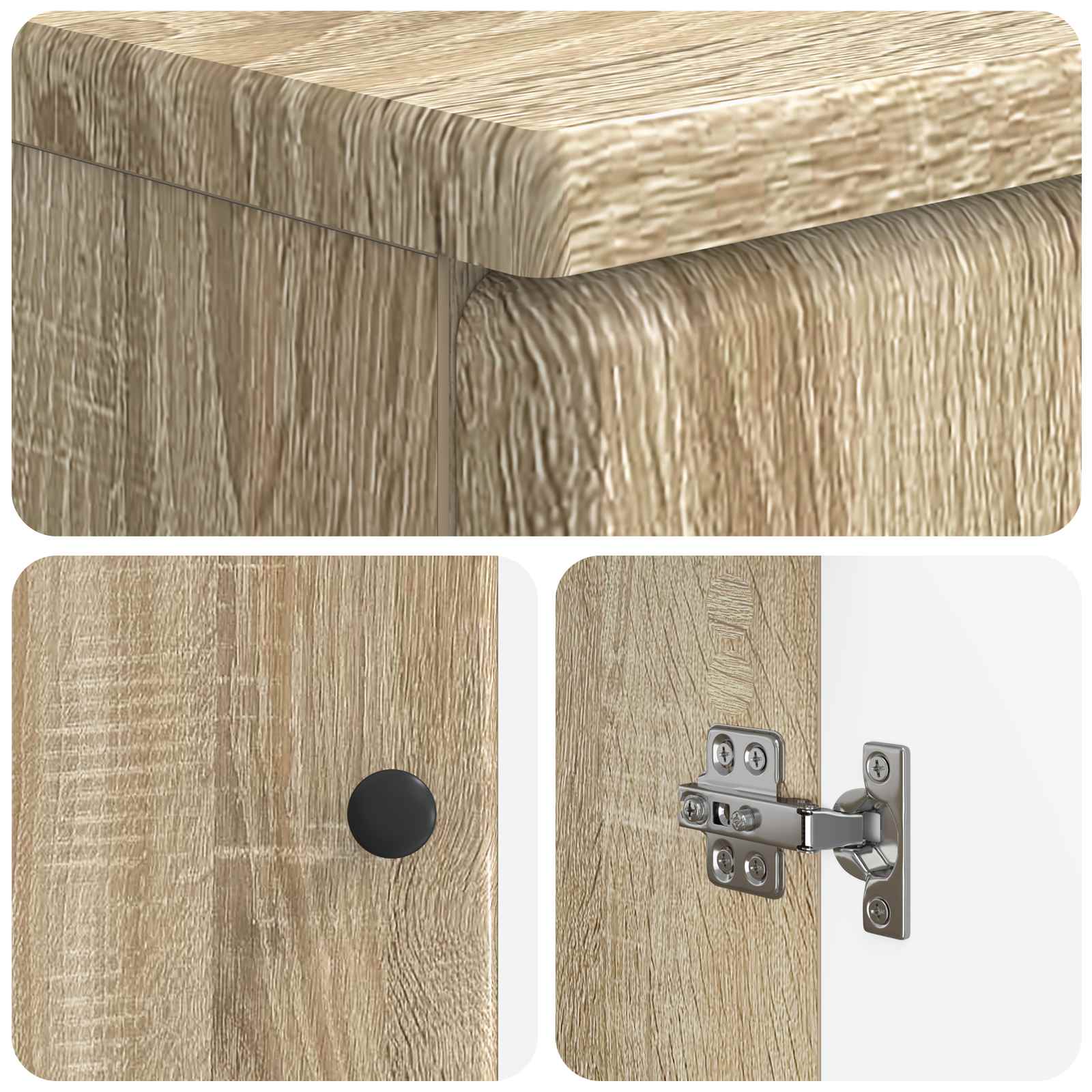 2-delige Badkamerkast Set BREDA Sonoma Eiken Bewerkt hout is nu te koop bij PeponiXL, paradijselijk wonen!