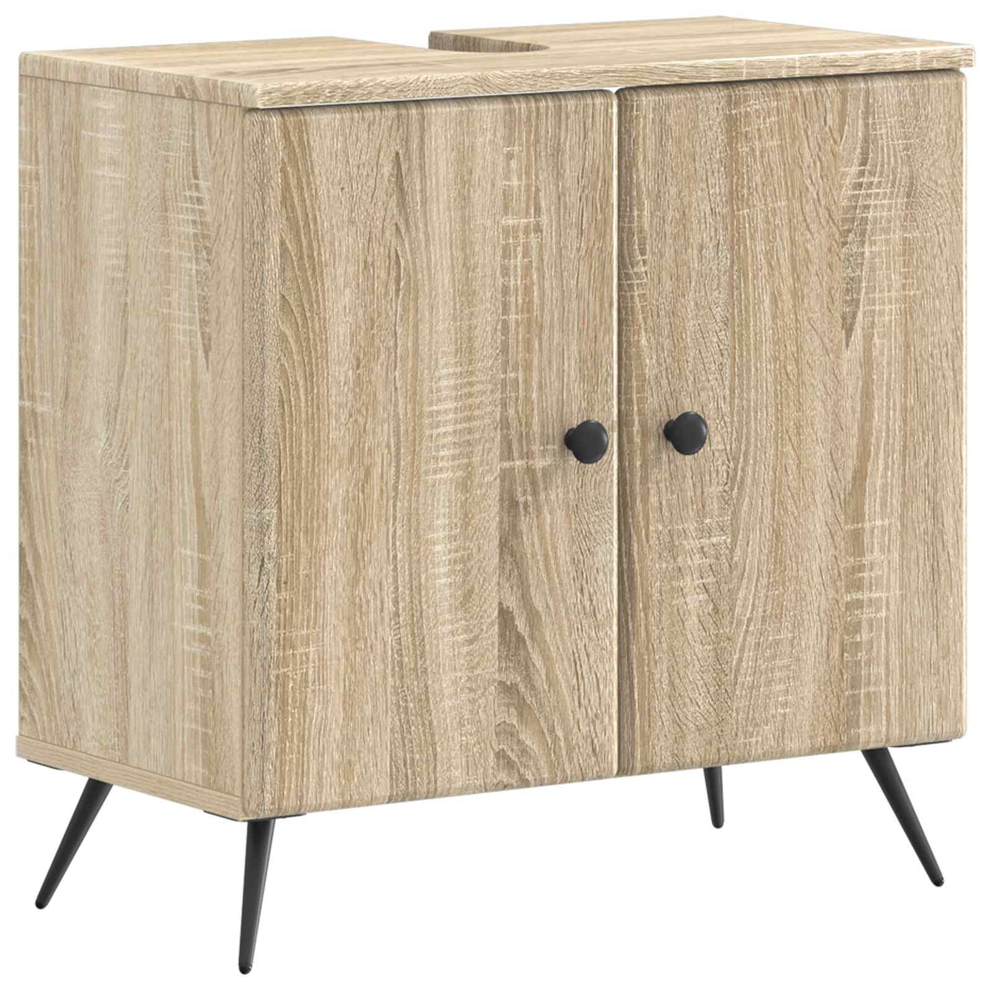 2-delige Badkamerkast Set BREDA Sonoma Eiken Bewerkt hout is nu te koop bij PeponiXL, paradijselijk wonen!