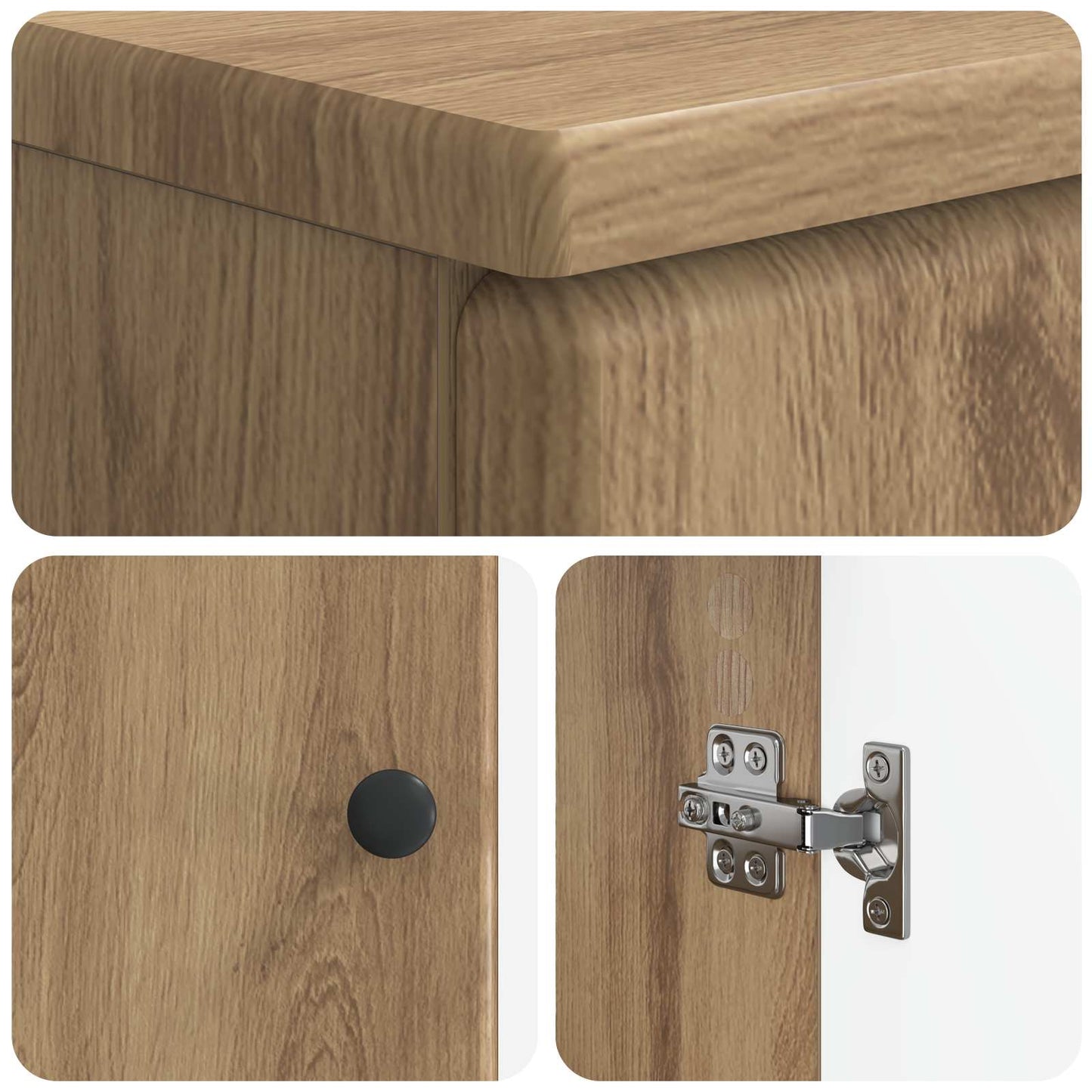 2-delige Badkamerkast Set BREDA Artisanaal eiken Bewerkt hout is nu te koop bij PeponiXL, paradijselijk wonen!