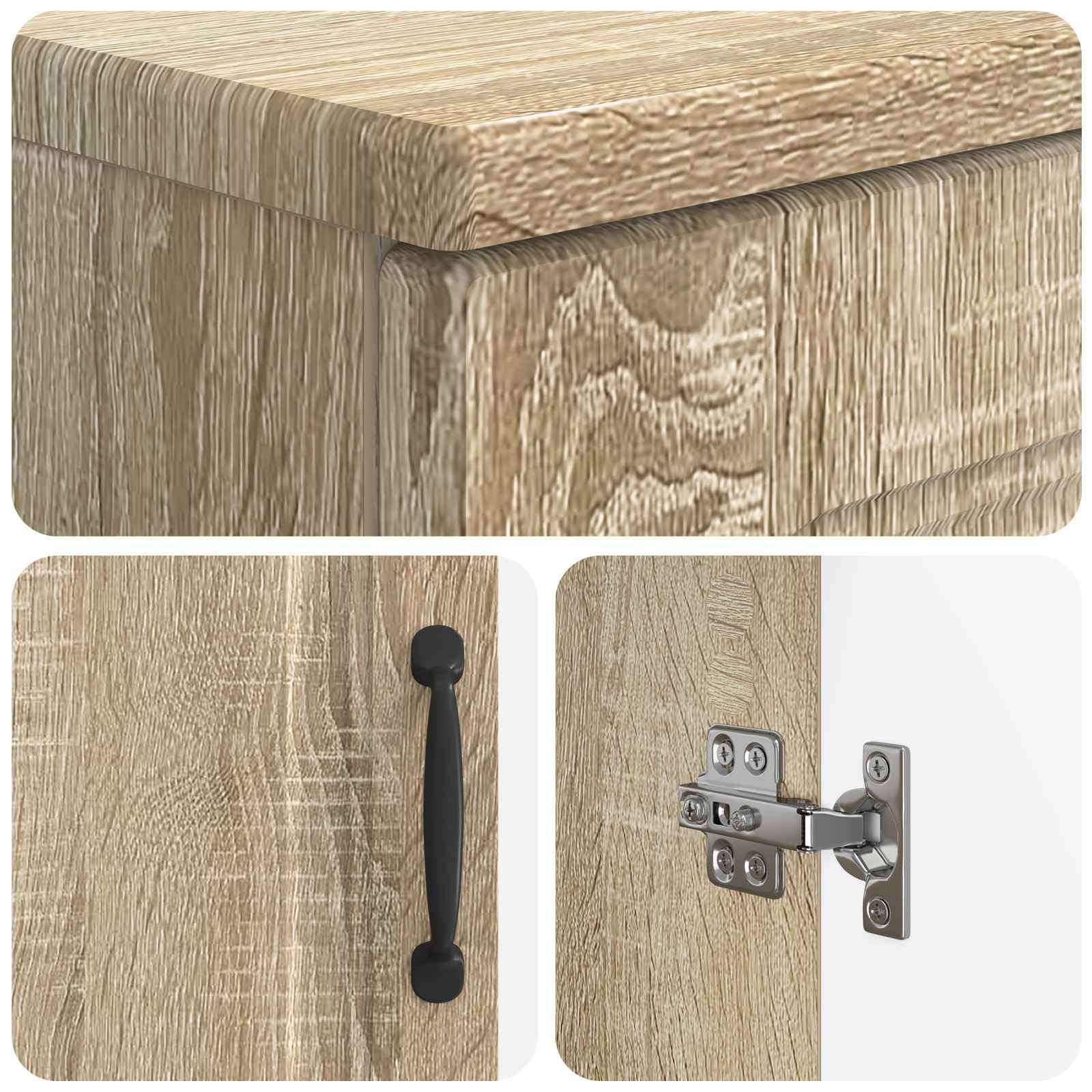2-delige Badkamerkast Set UTRECHT Sonoma Eiken Bewerkt hout is nu te koop bij PeponiXL, paradijselijk wonen!