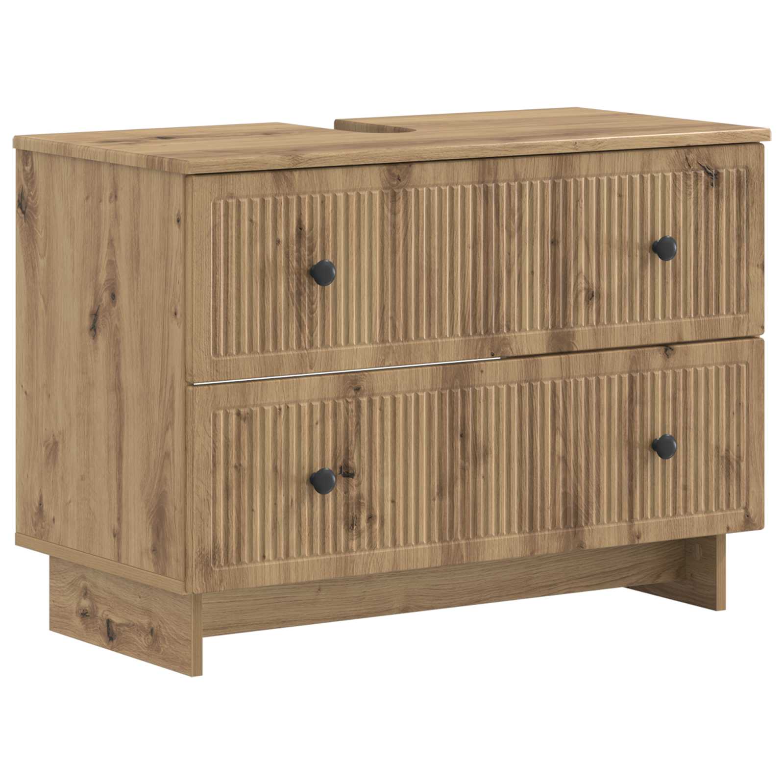 2-delige Badkamerkast Set EDE Artisanaal eiken Bewerkt hout is nu te koop bij PeponiXL, paradijselijk wonen!