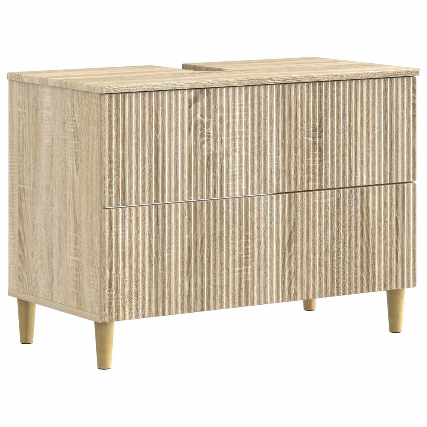 2-delige Badkamerkast Set ARNHEM Sonoma Eiken Bewerkt hout is nu te koop bij PeponiXL, paradijselijk wonen!