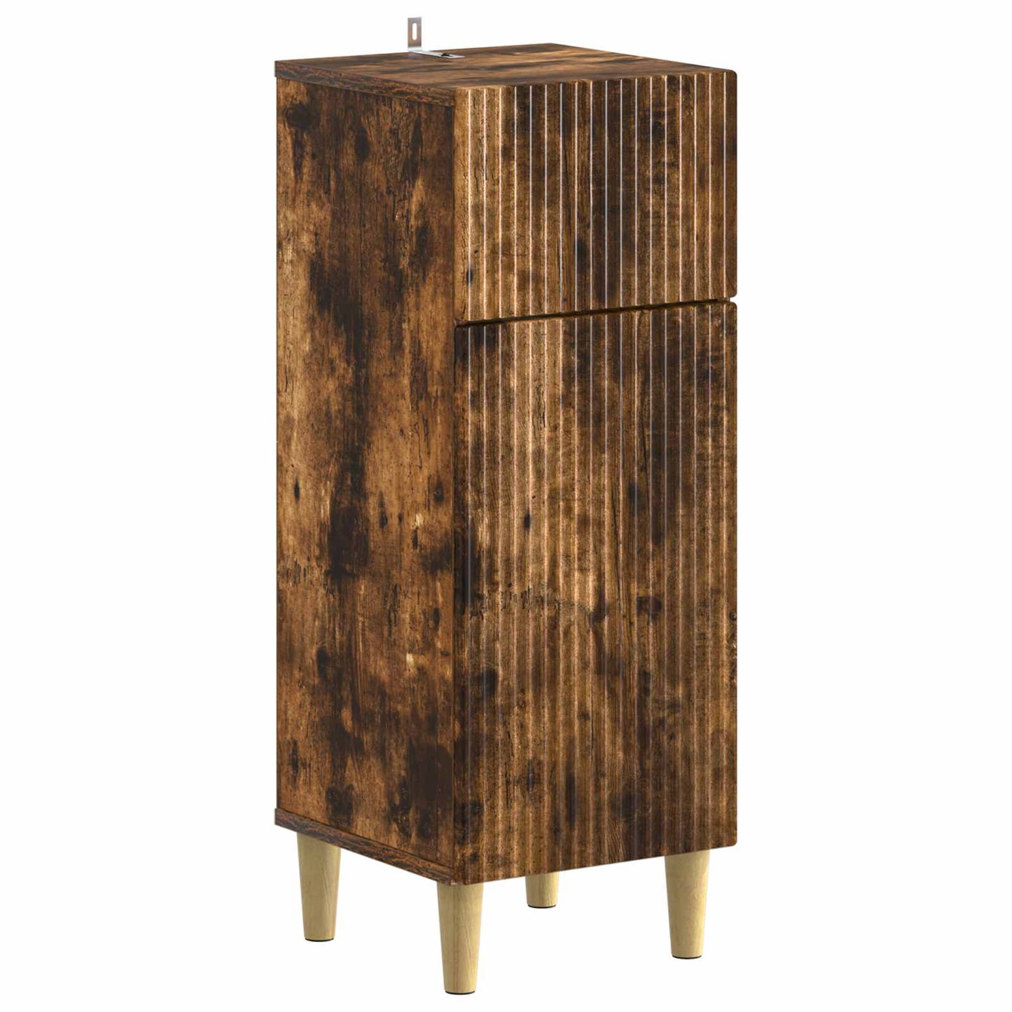 2-delige Badkamerkast Set ARNHEM Gerookt eiken Bewerkt hout is nu te koop bij PeponiXL, paradijselijk wonen!