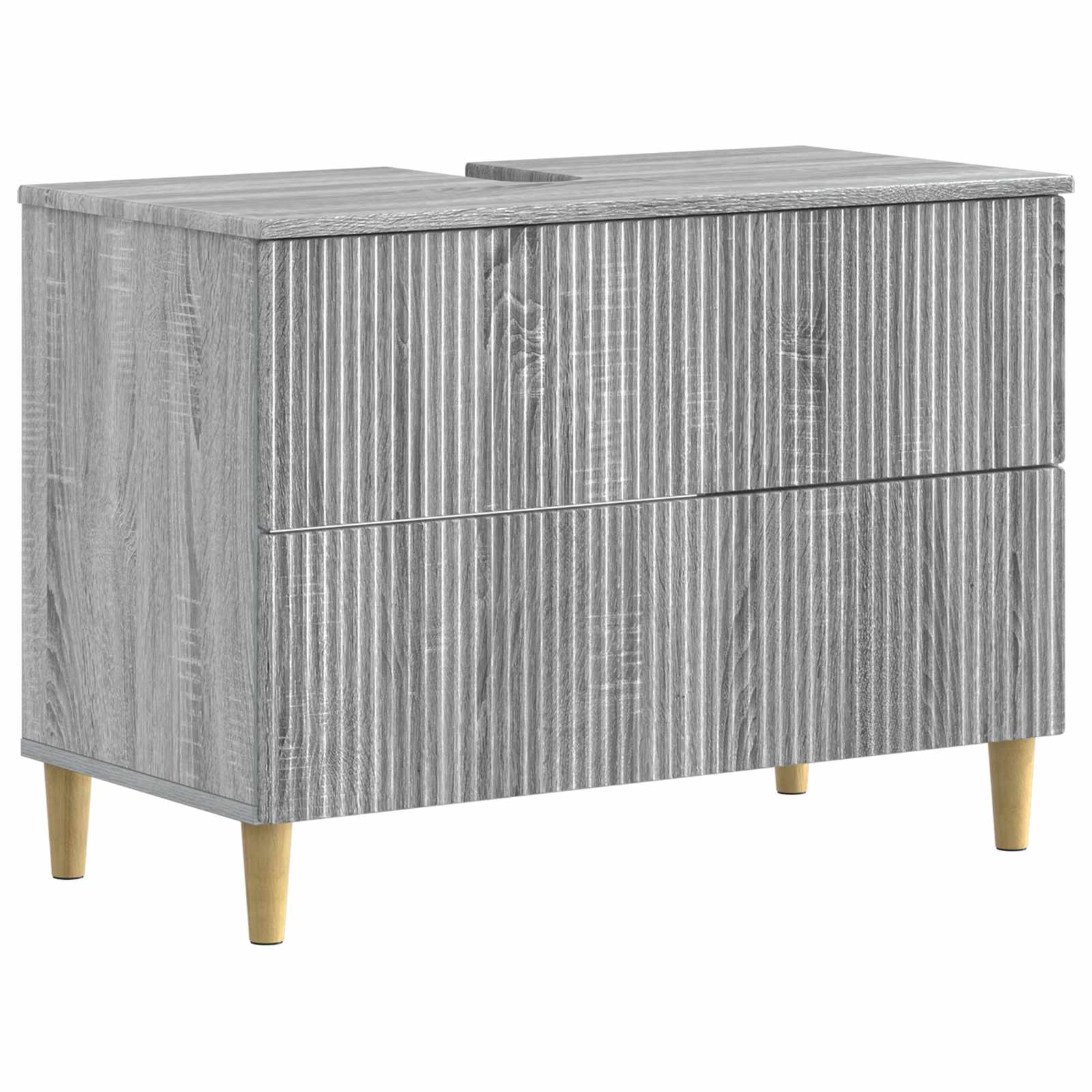 2-delige Badkamerkast Set ARNHEM Grijs Sonoma Bewerkt hout is nu te koop bij PeponiXL, paradijselijk wonen!