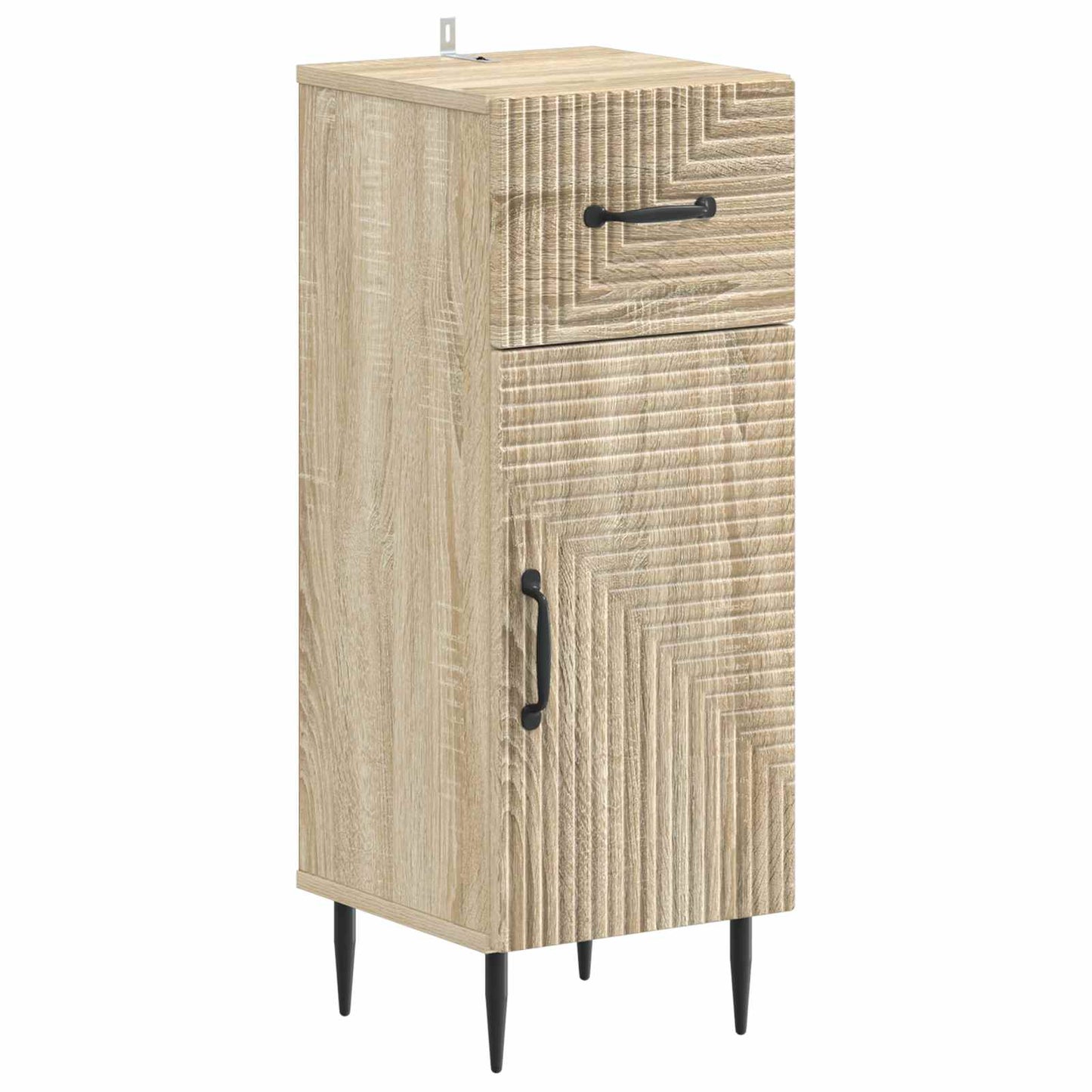 2-delige Badkamerkast Set HAARLEM Sonoma Eiken Bewerkt hout is nu te koop bij PeponiXL, paradijselijk wonen!