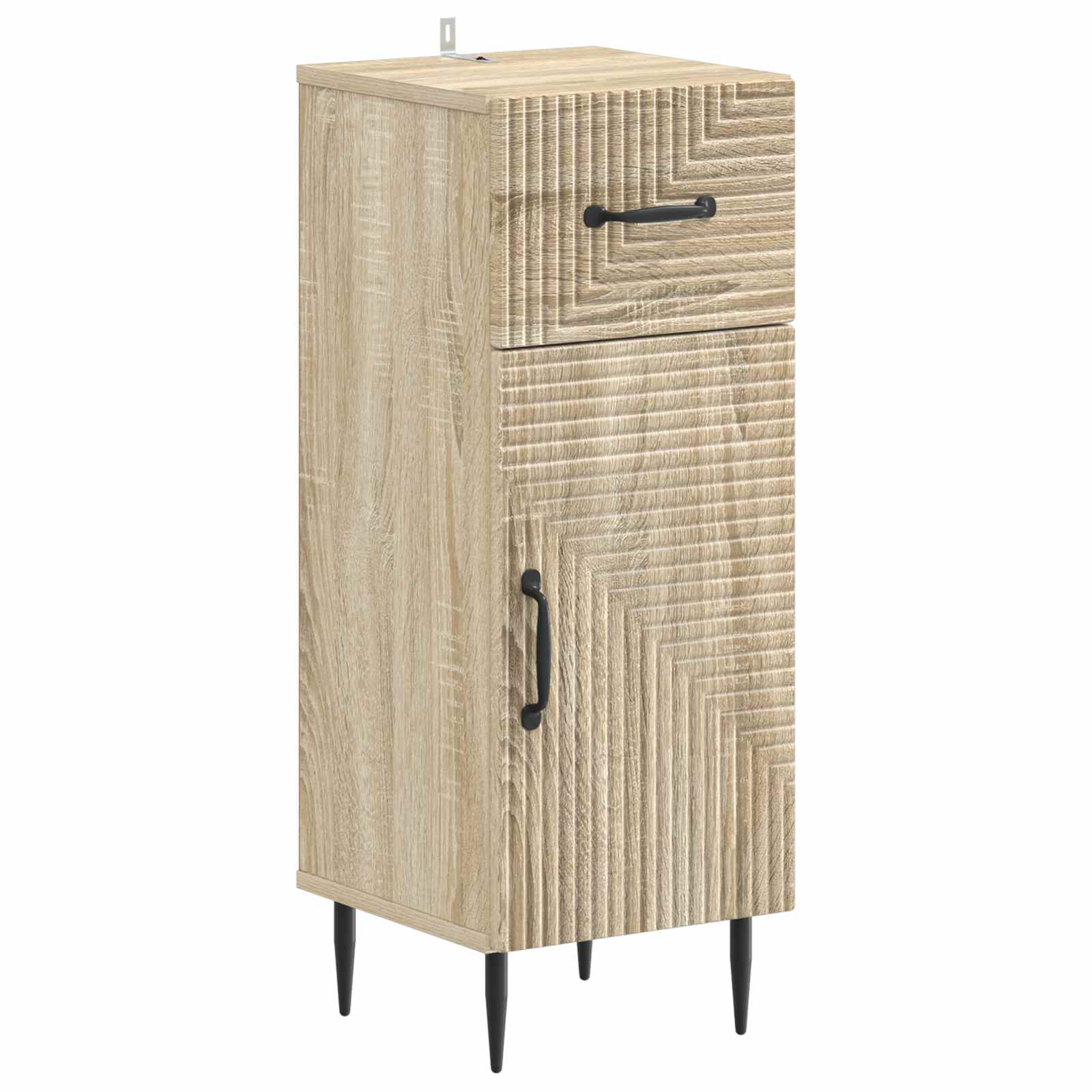 2-delige Badkamerkast Set HAARLEM Sonoma Eiken Bewerkt hout is nu te koop bij PeponiXL, paradijselijk wonen!