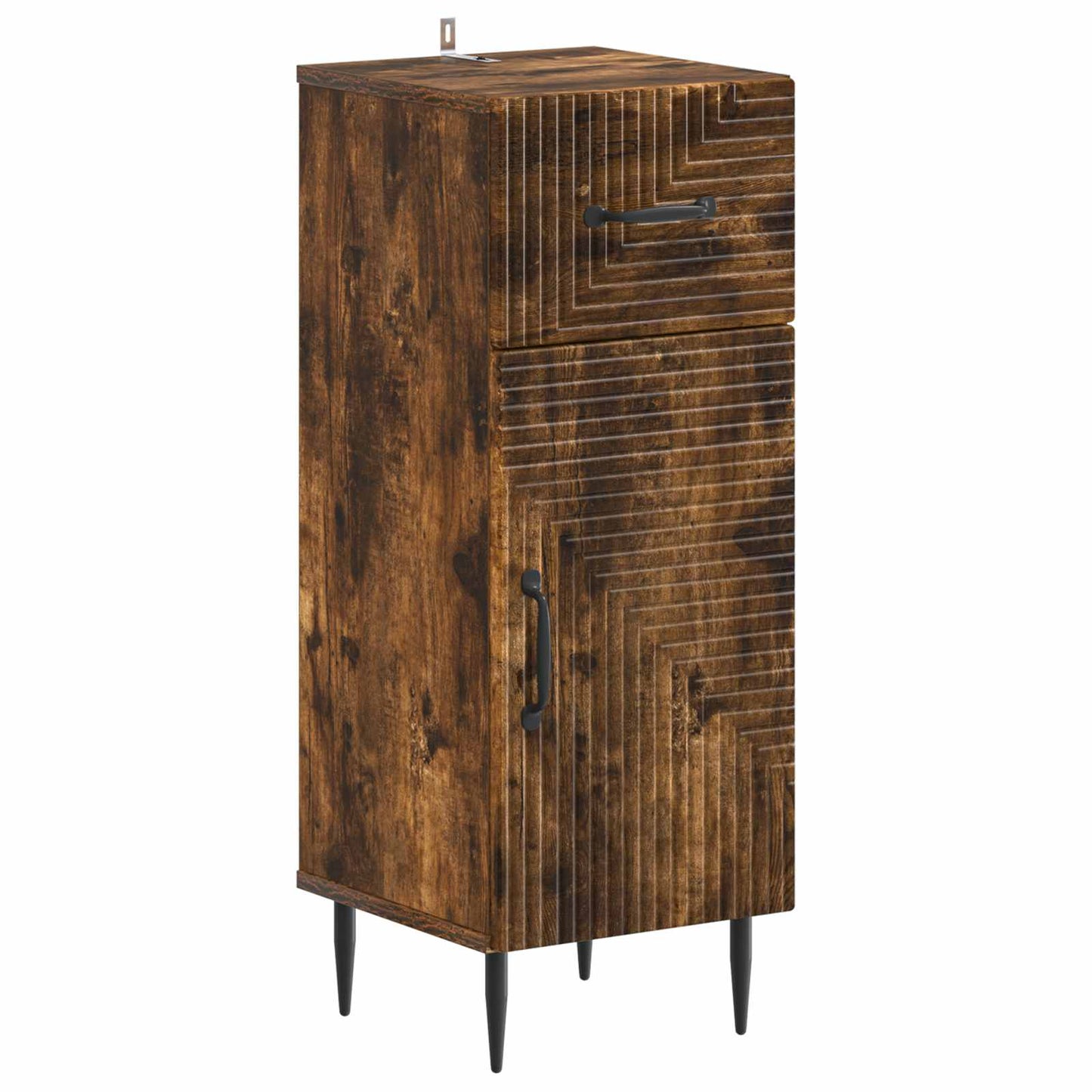 2-delige Badkamerkast Set HAARLEM Gerookt eiken Bewerkt hout is nu te koop bij PeponiXL, paradijselijk wonen!