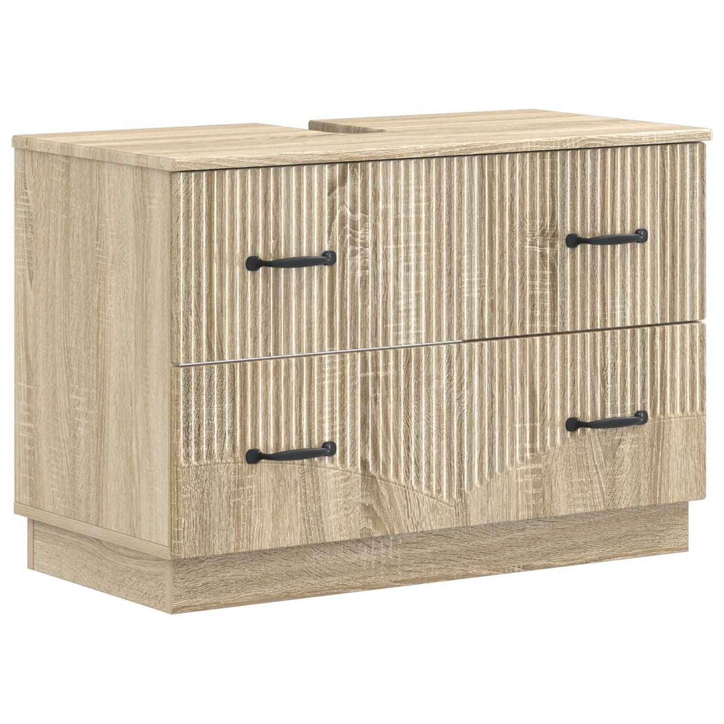 2-delige Badkamerkast Set HOORN Sonoma Eiken Bewerkt hout is nu te koop bij PeponiXL, paradijselijk wonen!
