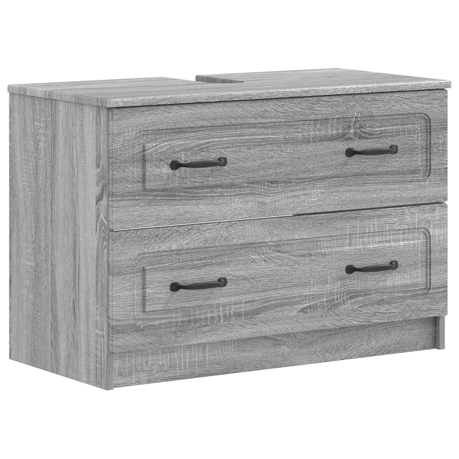 2-delige Badkamerkast Set UTRECHT Grijs Sonoma Bewerkt hout is nu te koop bij PeponiXL, paradijselijk wonen!
