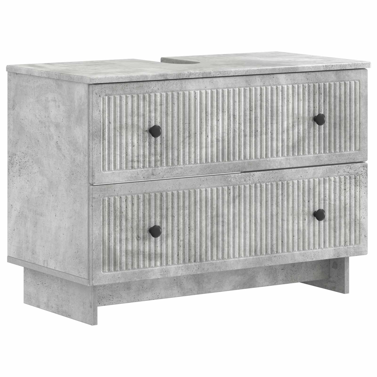 3-delige badkamerkast set EDE Betongrijs Bewerkt hout is nu te koop bij PeponiXL, paradijselijk wonen!