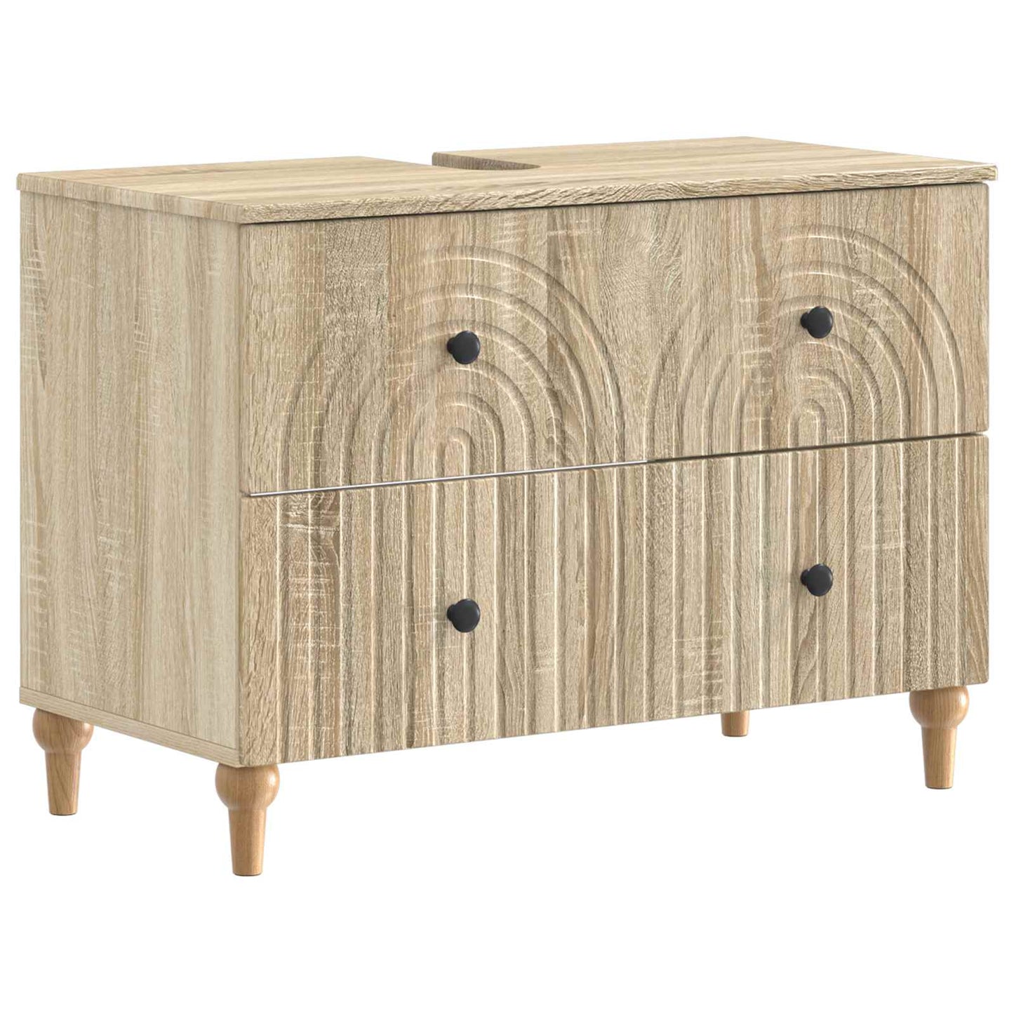 3-delige badkamerkast set ALKMAAR Sonoma Eiken Bewerkt hout is nu te koop bij PeponiXL, paradijselijk wonen!