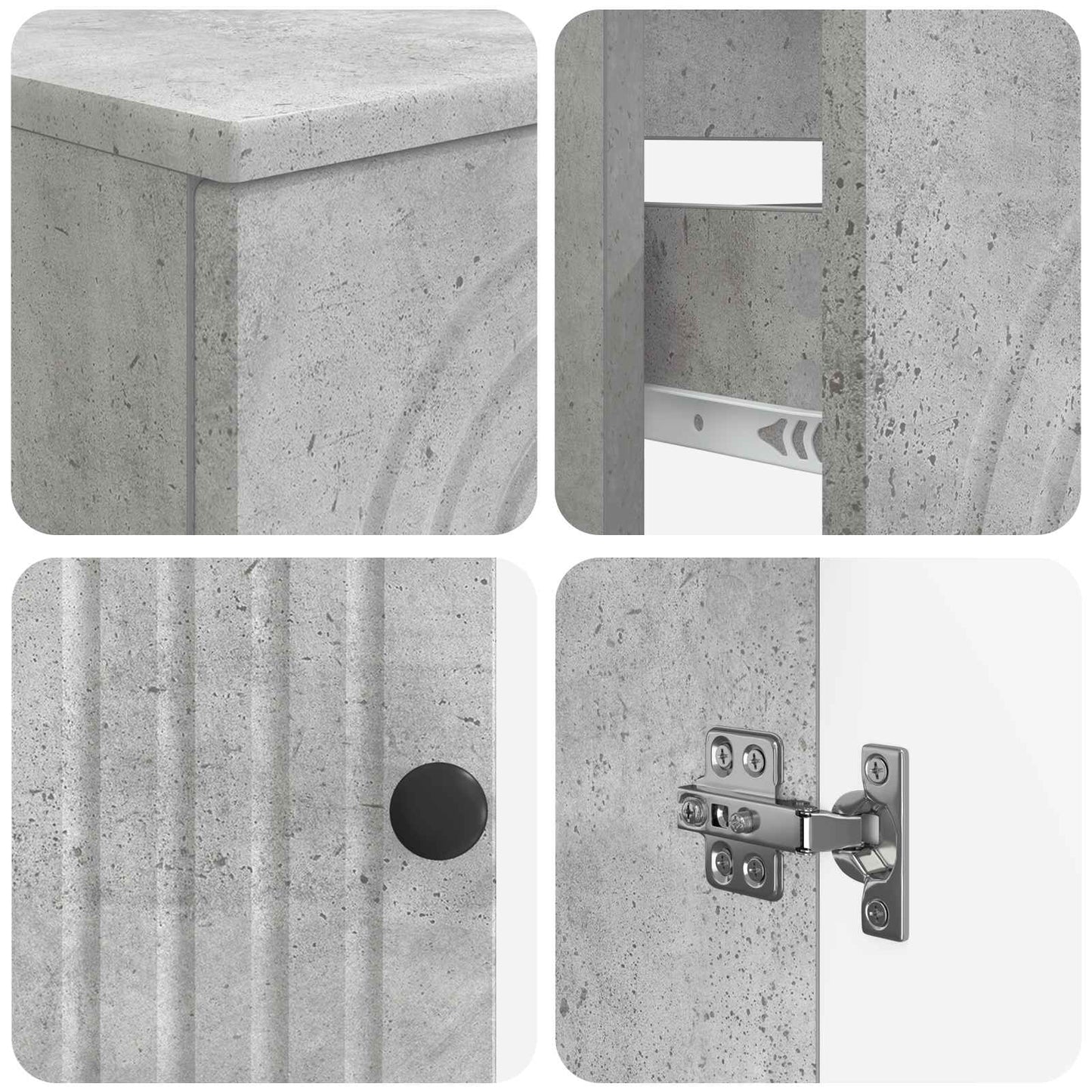 3-delige badkamerkast set ALKMAAR Betongrijs Bewerkt hout is nu te koop bij PeponiXL, paradijselijk wonen!