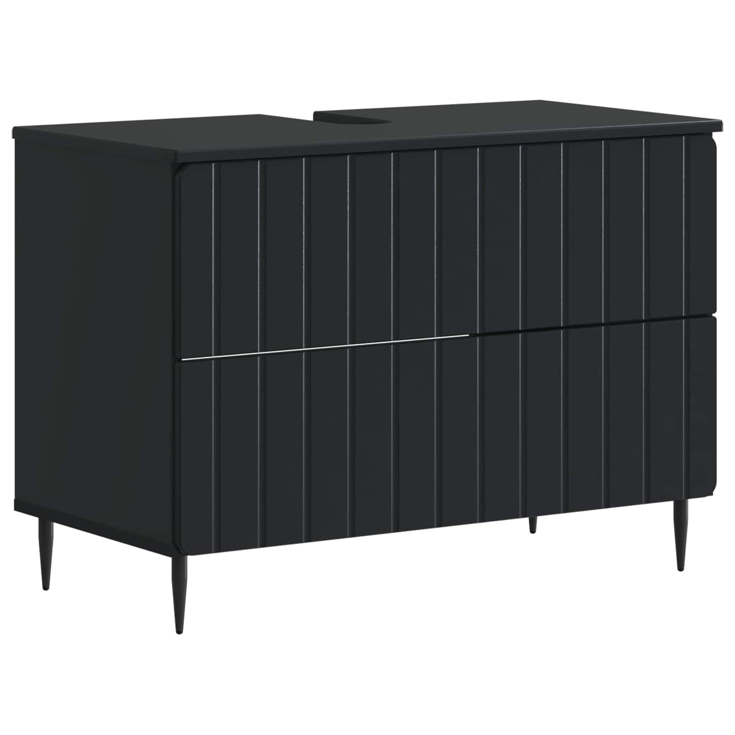 3-delige badkamerkast set ZWOLLE Zwart Bewerkt hout is nu te koop bij PeponiXL, paradijselijk wonen!
