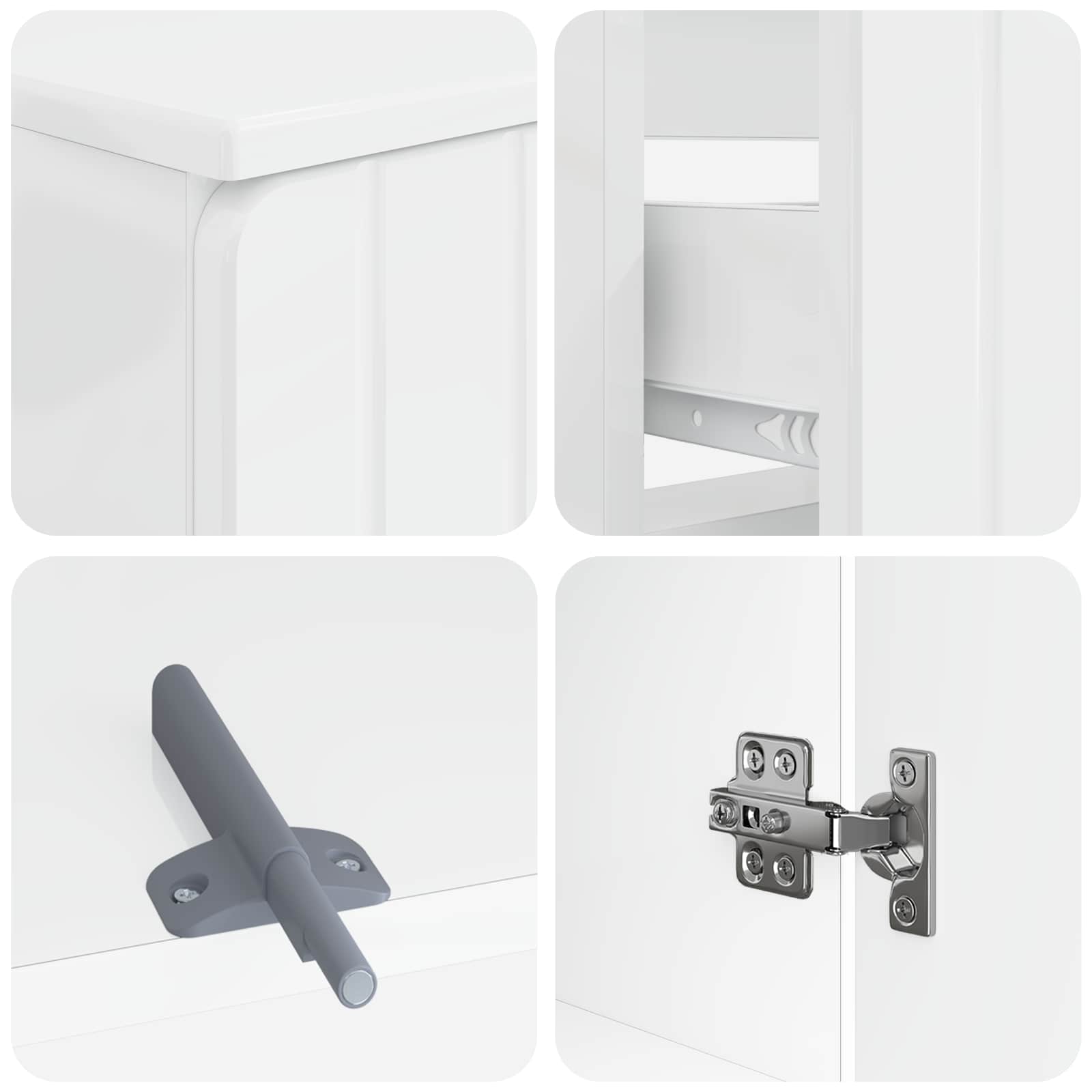 3-delige badkamerkast set ZWOLLE Hoogglans Wit Bewerkt hout is nu te koop bij PeponiXL, paradijselijk wonen!