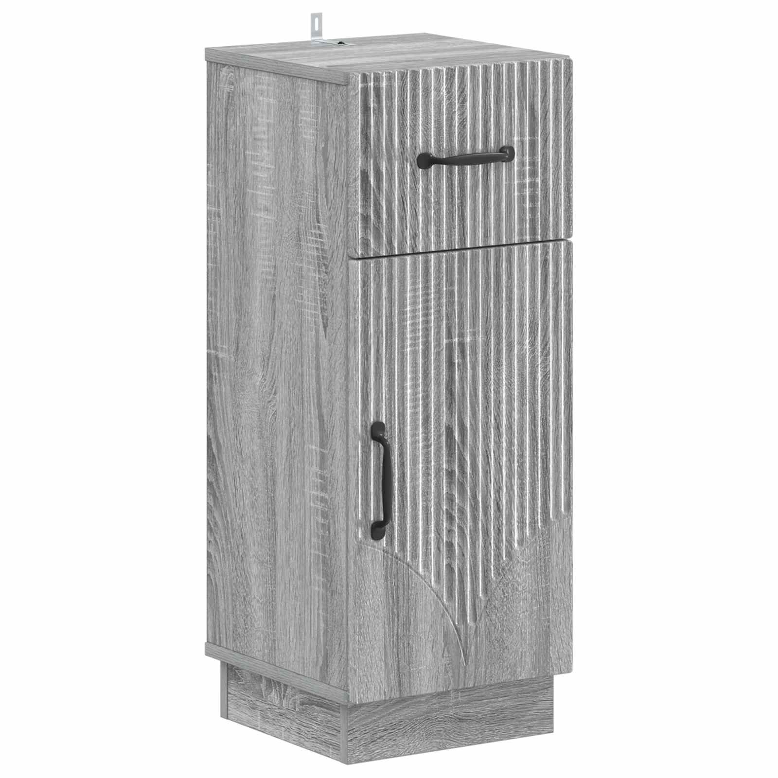 3-delige badkamerkast set HOORN Grijs Sonoma Bewerkt hout is nu te koop bij PeponiXL, paradijselijk wonen!