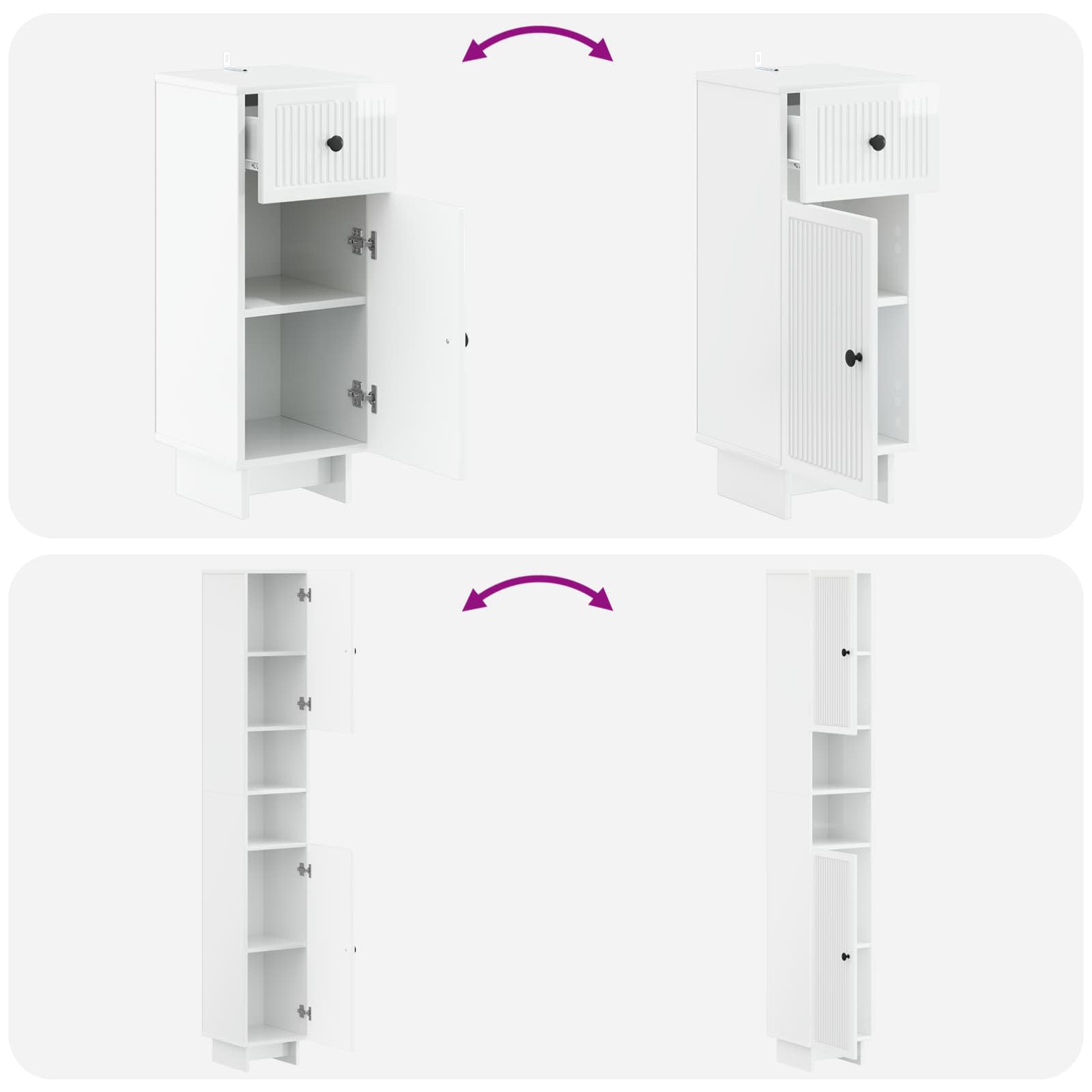 3-delige badkamerkast set EDE Bewerkt hout is nu te koop bij PeponiXL, paradijselijk wonen!
