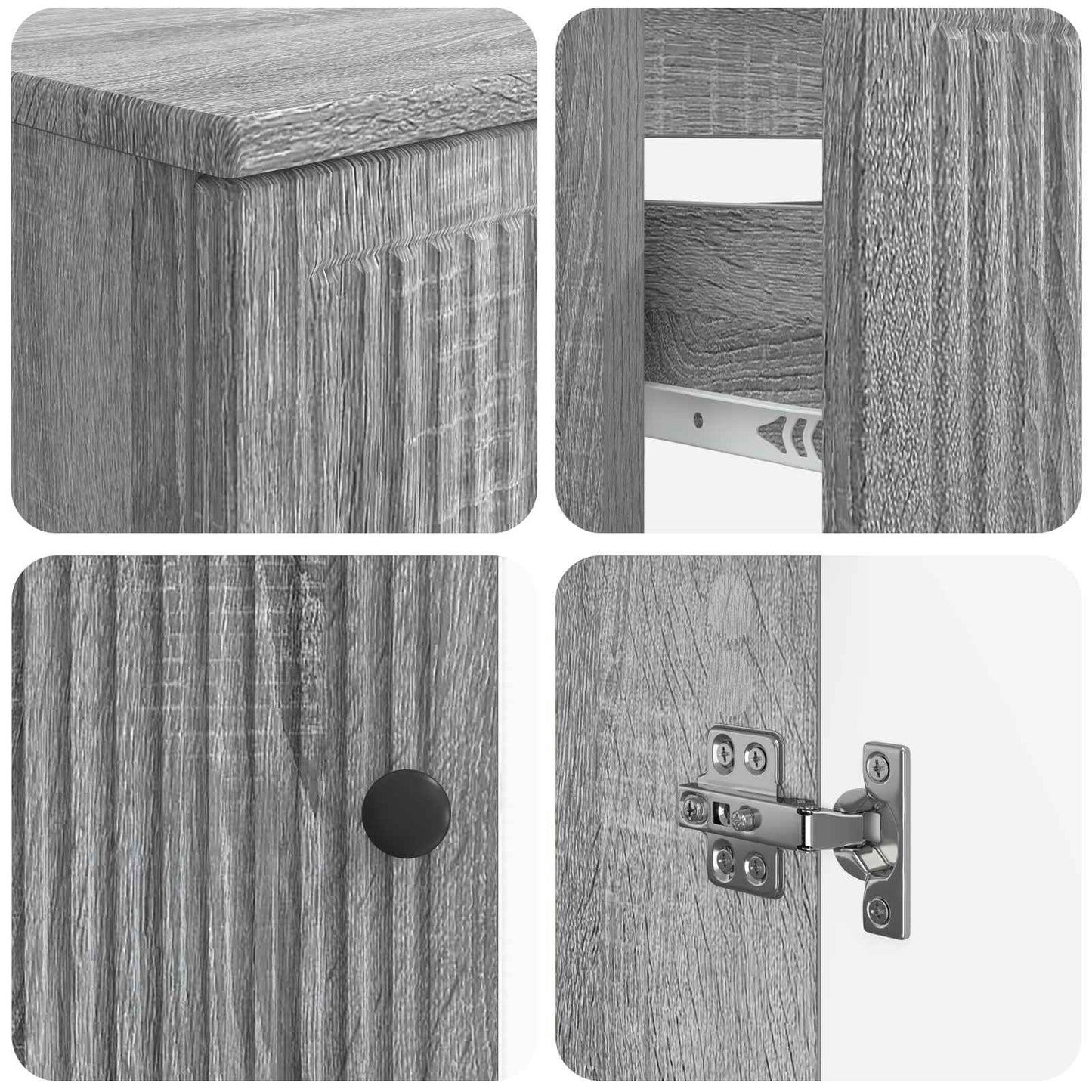3-delige badkamerkast set EDE Bewerkt hout is nu te koop bij PeponiXL, paradijselijk wonen!