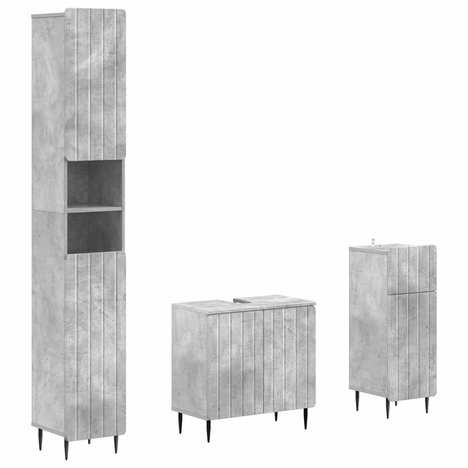 3-delige badkamerkast set ZWOLLE Bewerkt hout is nu te koop bij PeponiXL, paradijselijk wonen!