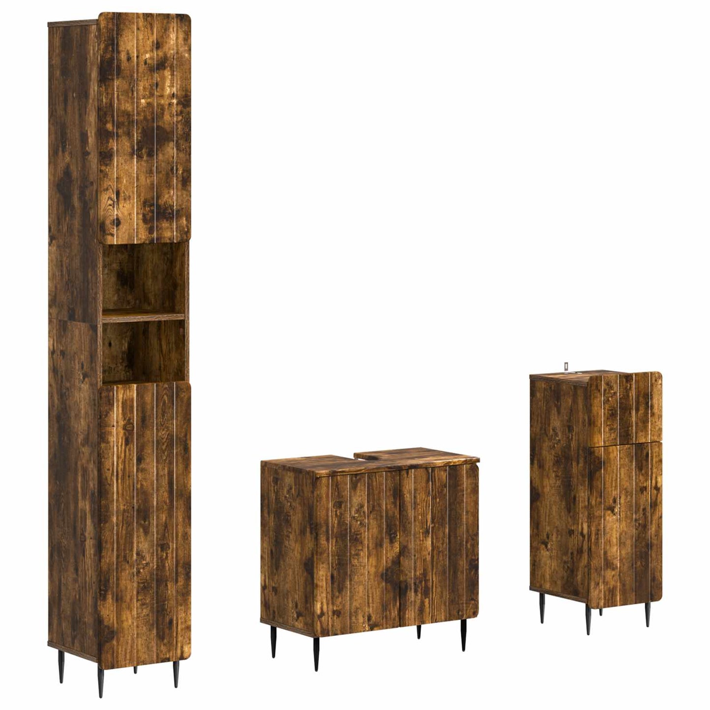 3-delige badkamerkast set ZWOLLE Bewerkt hout is nu te koop bij PeponiXL, paradijselijk wonen!