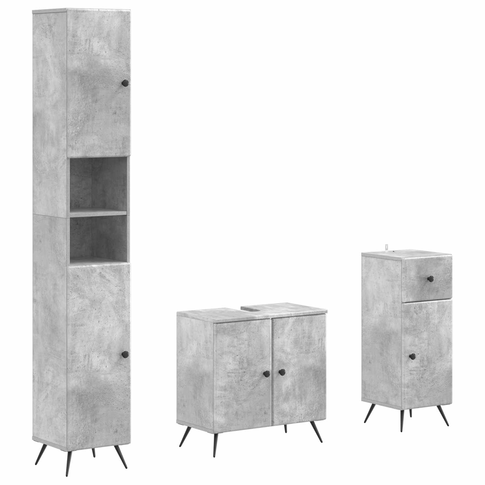 3-delige badkamerkast set BREDA Bewerkt hout is nu te koop bij PeponiXL, paradijselijk wonen!