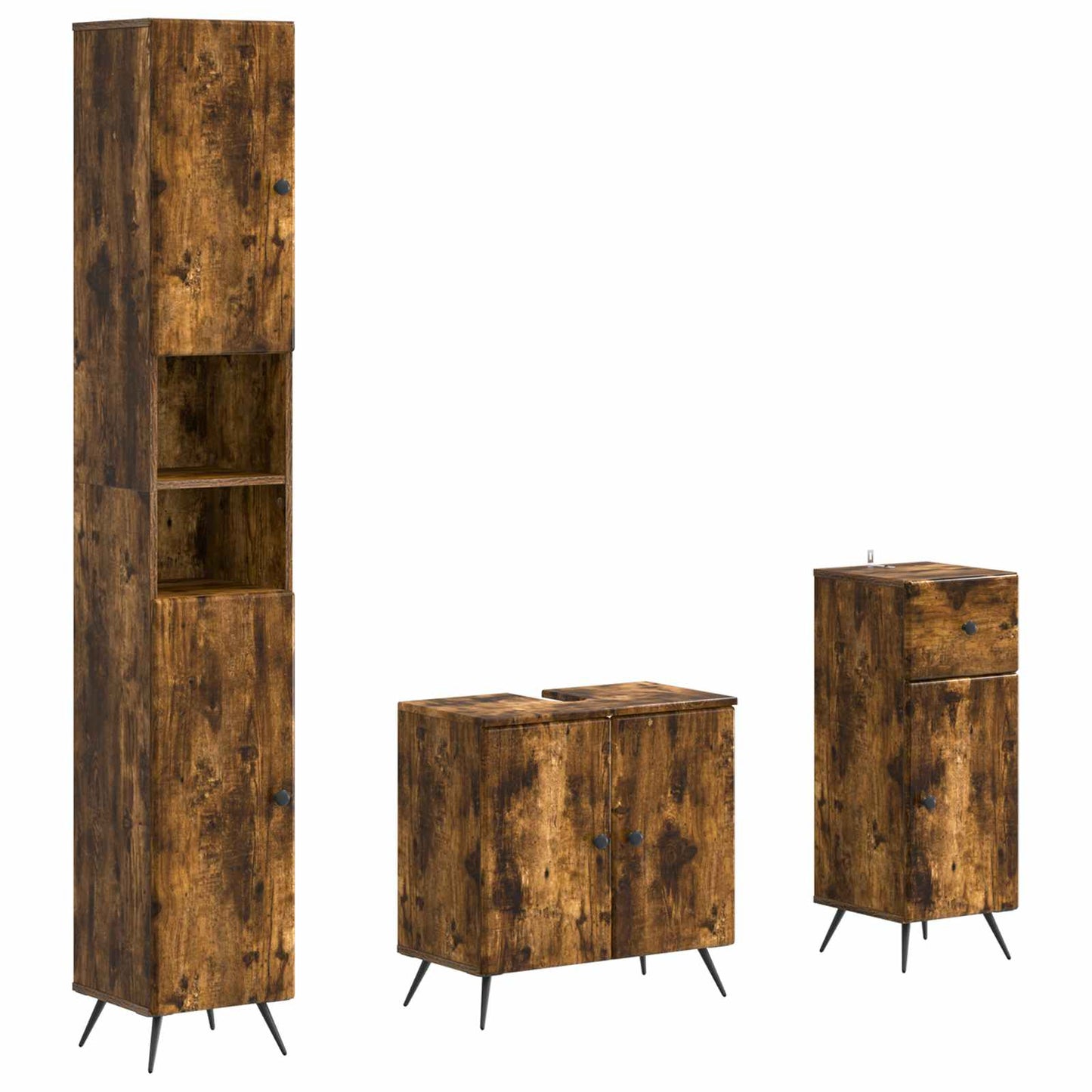 3-delige badkamerkast set BREDA Bewerkt hout is nu te koop bij PeponiXL, paradijselijk wonen!