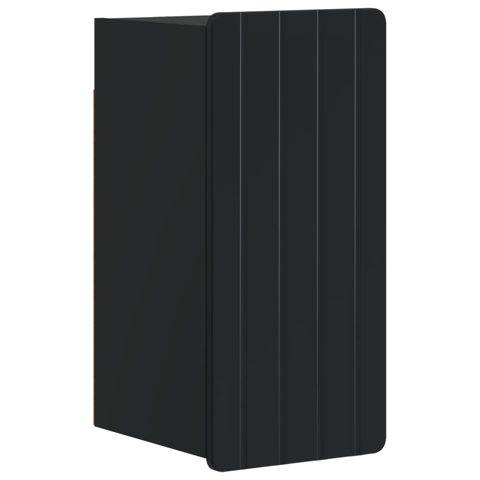 4-delige Badkamerkast Set ZWOLLE Zwart Bewerkt hout is nu te koop bij PeponiXL, paradijselijk wonen!